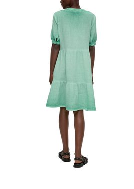 s.Oliver Minikleid Crinkle-Kleid mit Volants im Loose Fit Volants, Waschung