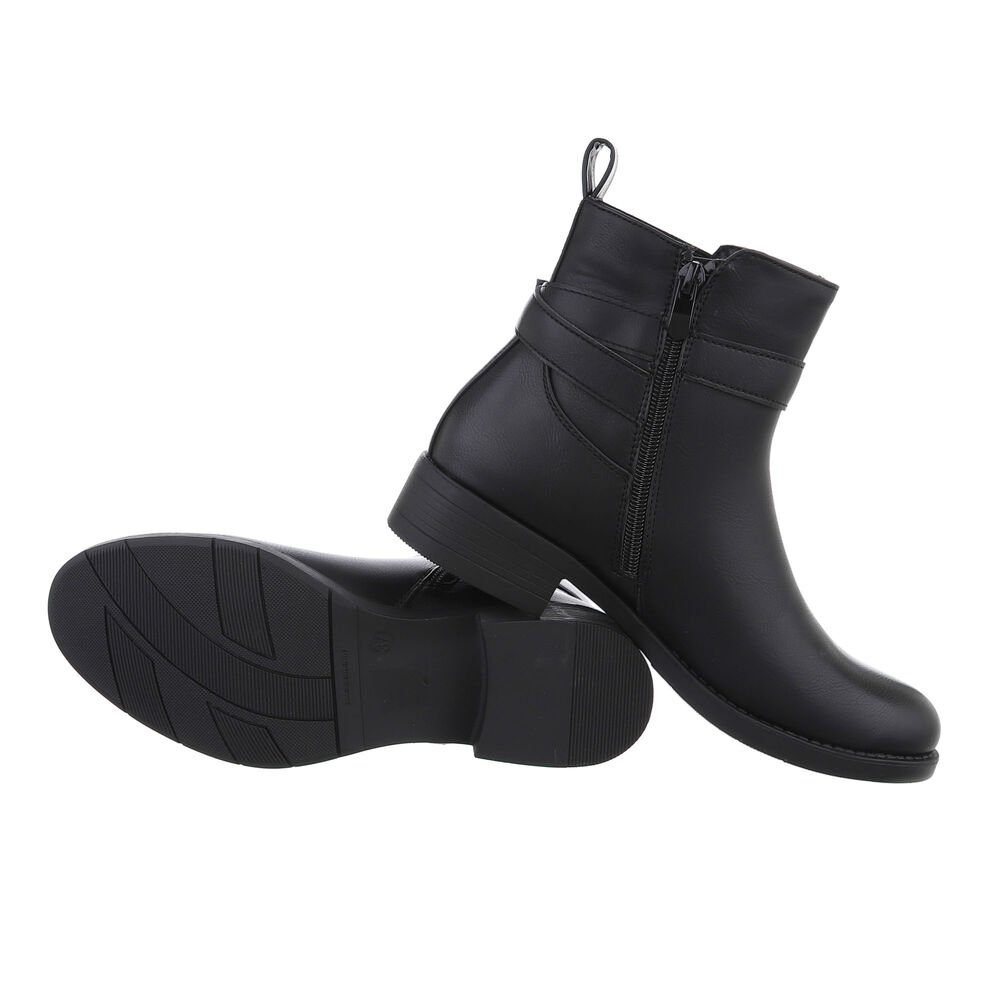 Ital-Design Damen Elegant Chelseaboots Blockabsatz Flache Stiefeletten in S günstig online kaufen