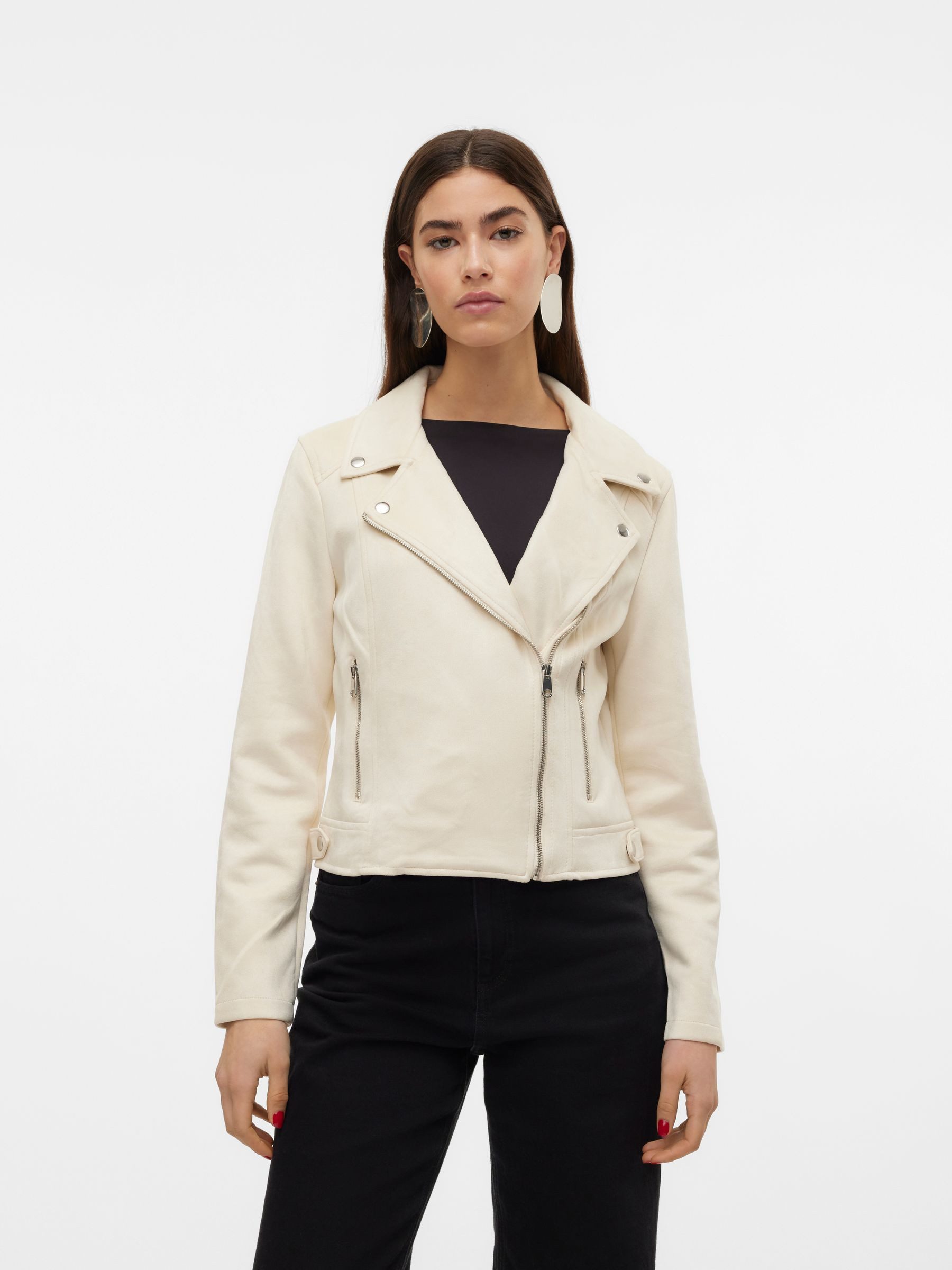 Vero Moda Lederjacke Stylische Reißverschluss-Bikerjacke im trendigen Schni günstig online kaufen