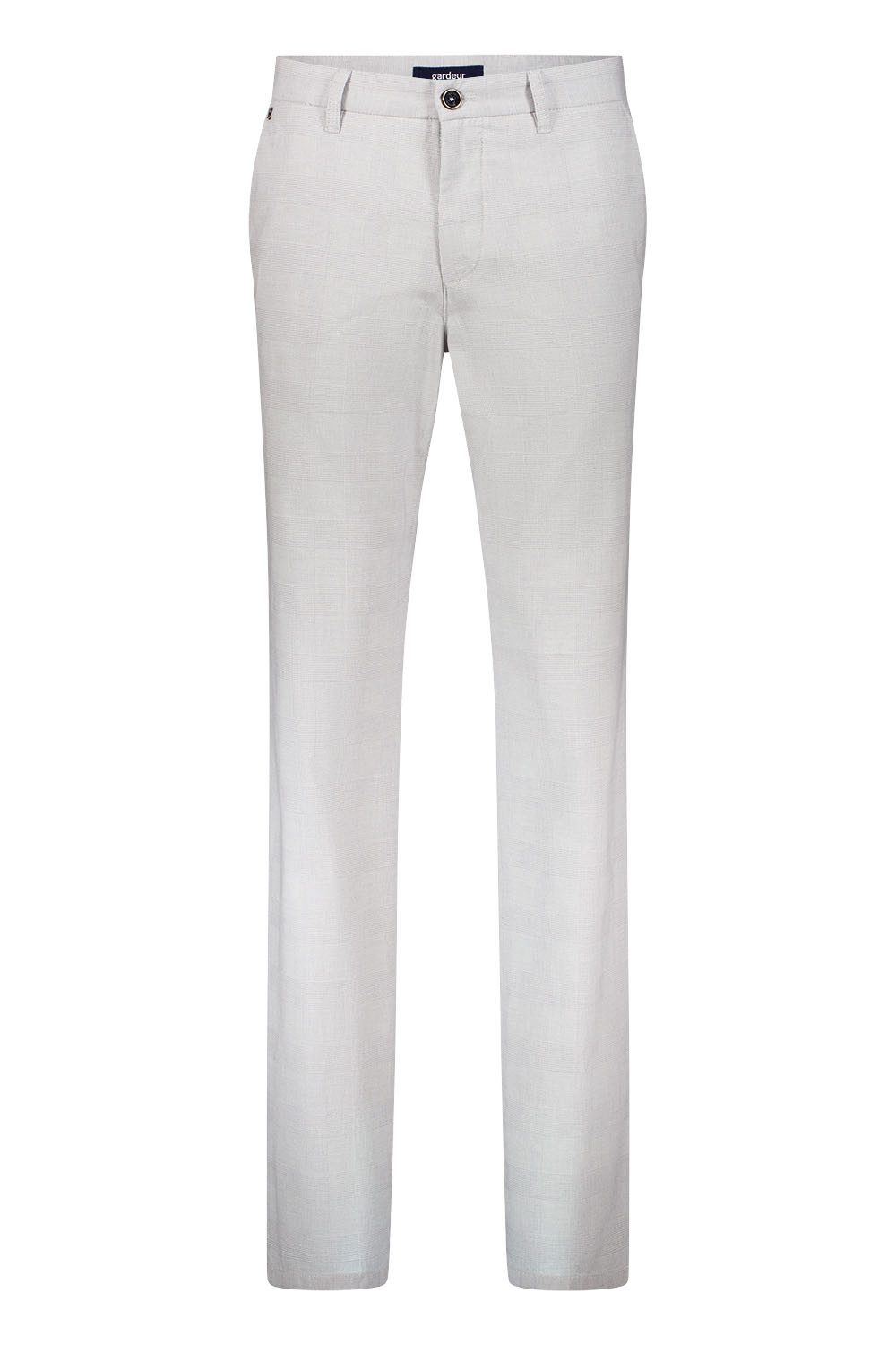 Atelier GARDEUR Straight-Jeans BONO-426051-1090 Modern Fit Herrenhose hellgrau gemustert Flatfront Design und weicher Baumwollmix mit leichter Elastizität