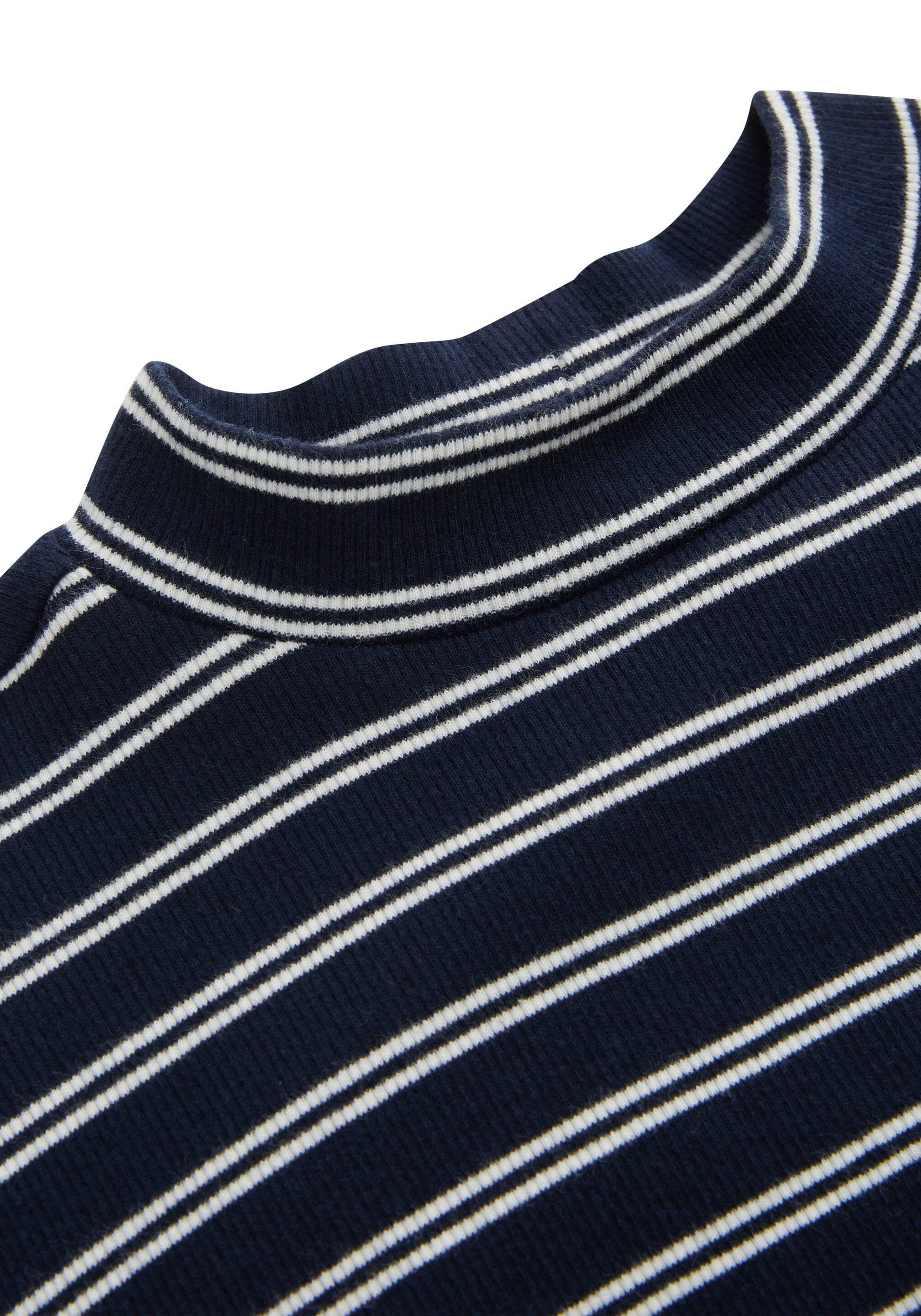 Jerseykleid stripe off white navy TOM TAILOR