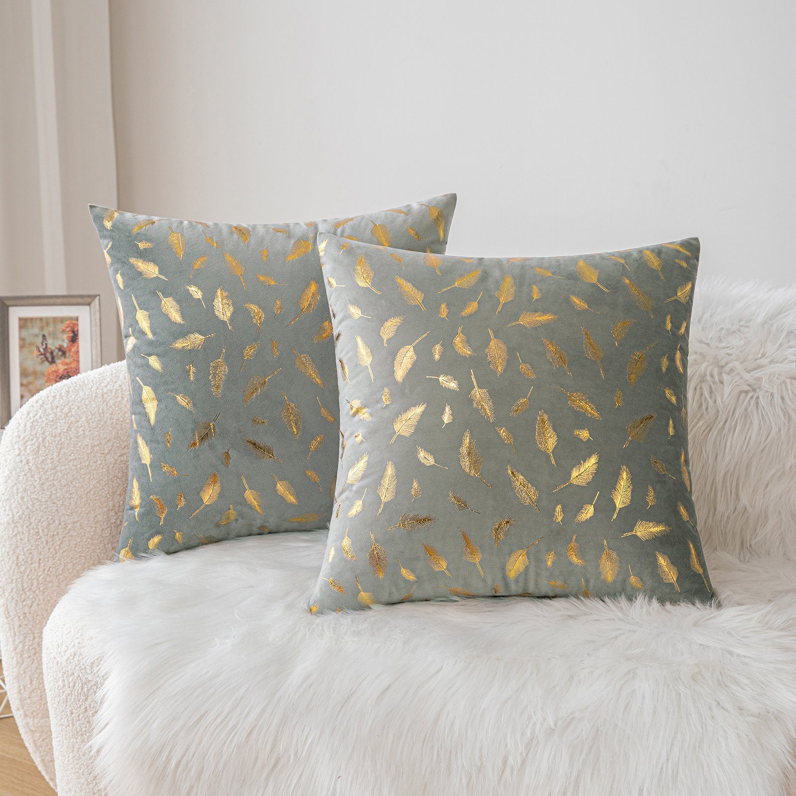 Rosnek Kissenbezug Samt, Doppelseitig, für Weihnachten Sofa Bett Dekoration günstig online kaufen