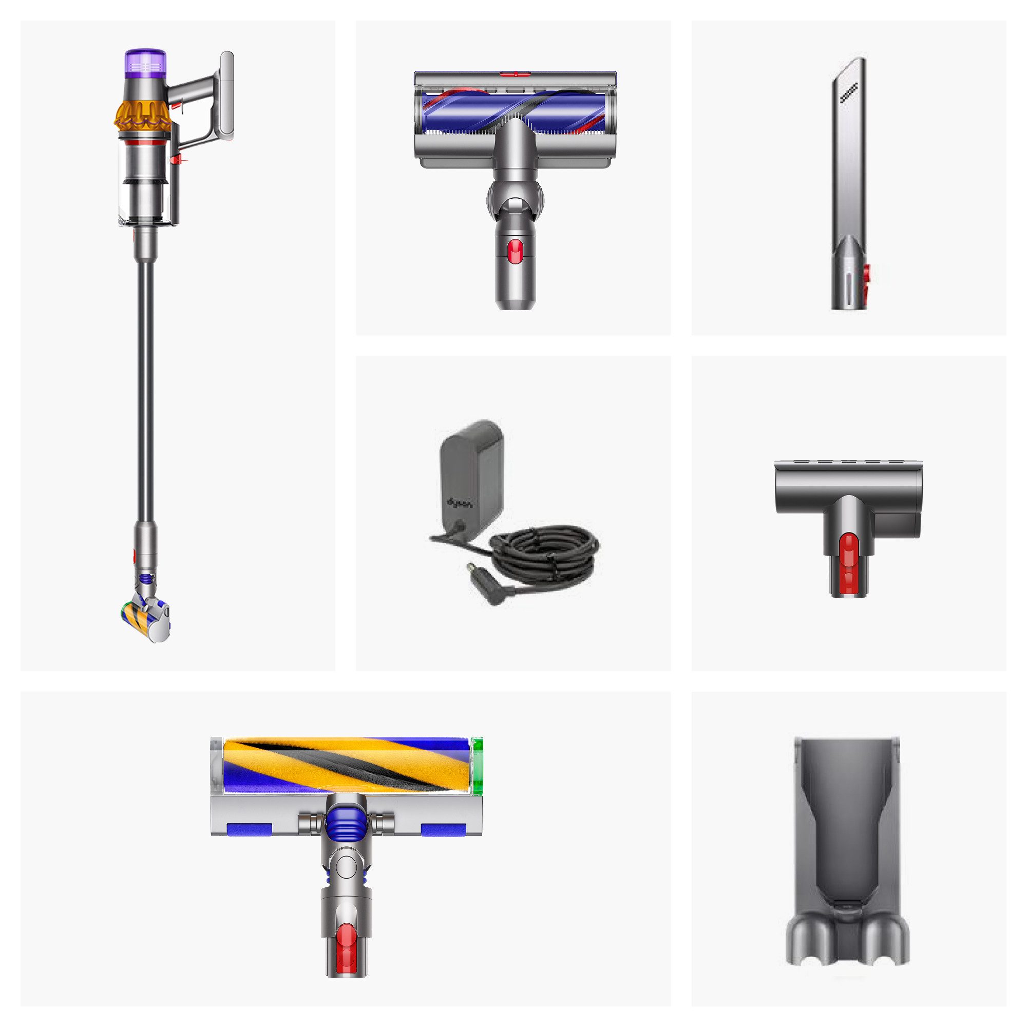 DYSON Akku-Hand-und Stielstaubsauger Dyson V15 Detect Absolute Nickel/Gelb, 660 W, 240 Airwatt Saugkraft, Stauberkennungssensor – Bild 4 von 5