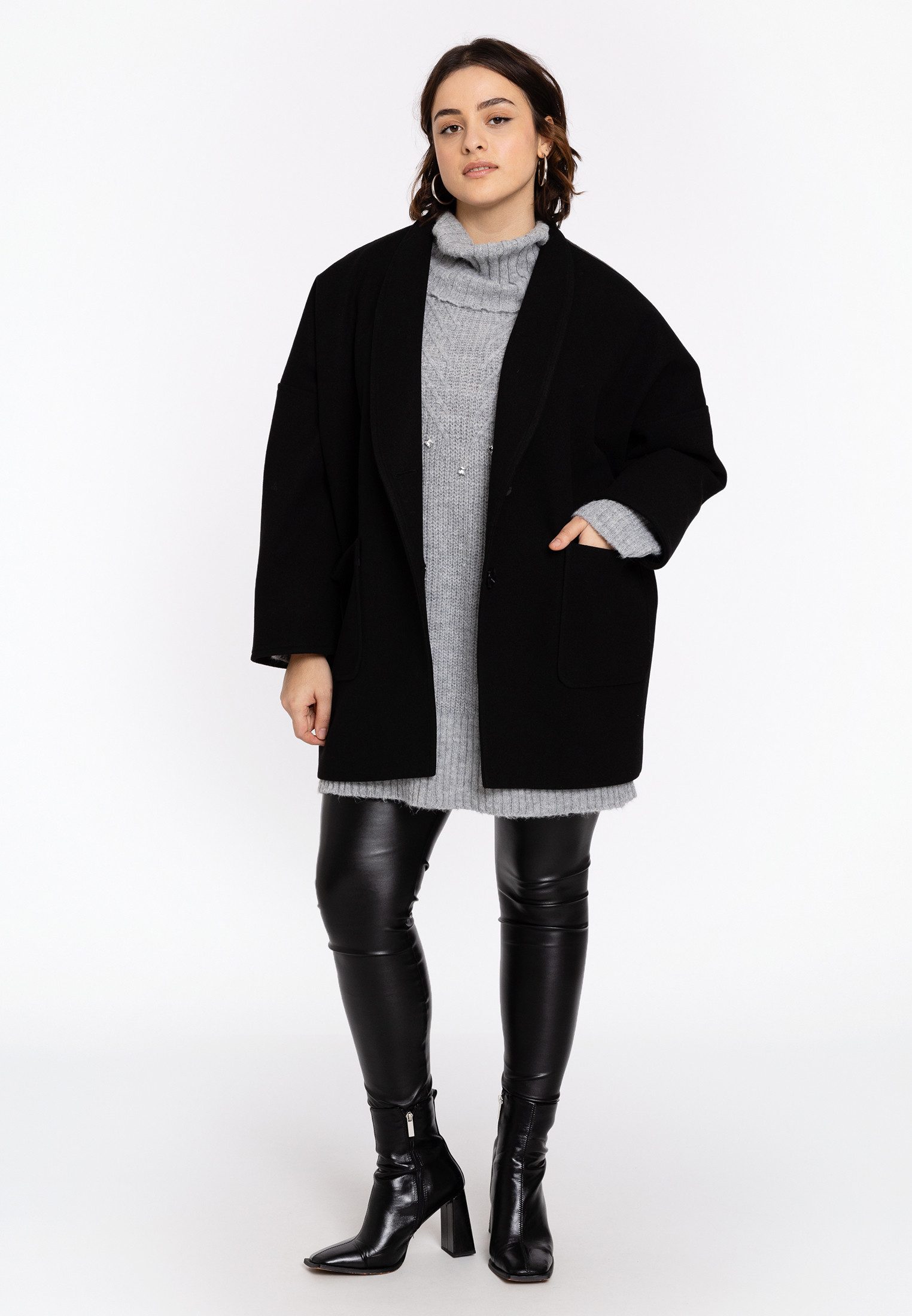 YOEK Langmantel Damen Jacke mit Langarm