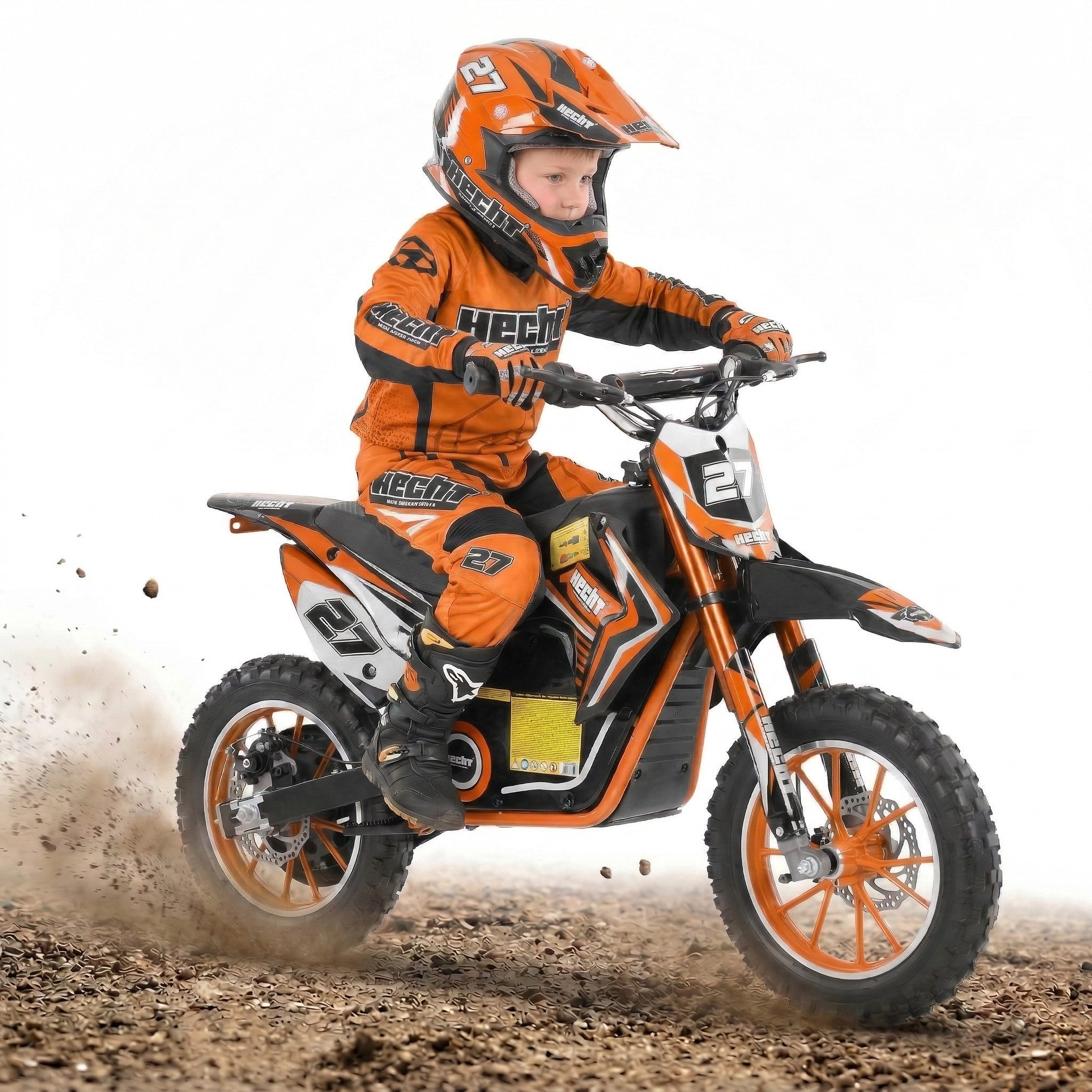 Hecht Elektro-Kindermotorrad Pocketbike 500W bis 25 km/h 36V 8Ah Akku, Belastbarkeit 75 kg, Scheibenbremsen