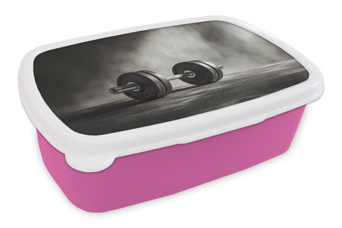 MuchoWow Lunchbox Halter - Gewichte - Schwarz, Kunststoff, (2-tlg), Brotdosen, Lunch Box, Brotbox für Kinder und Erwachsene