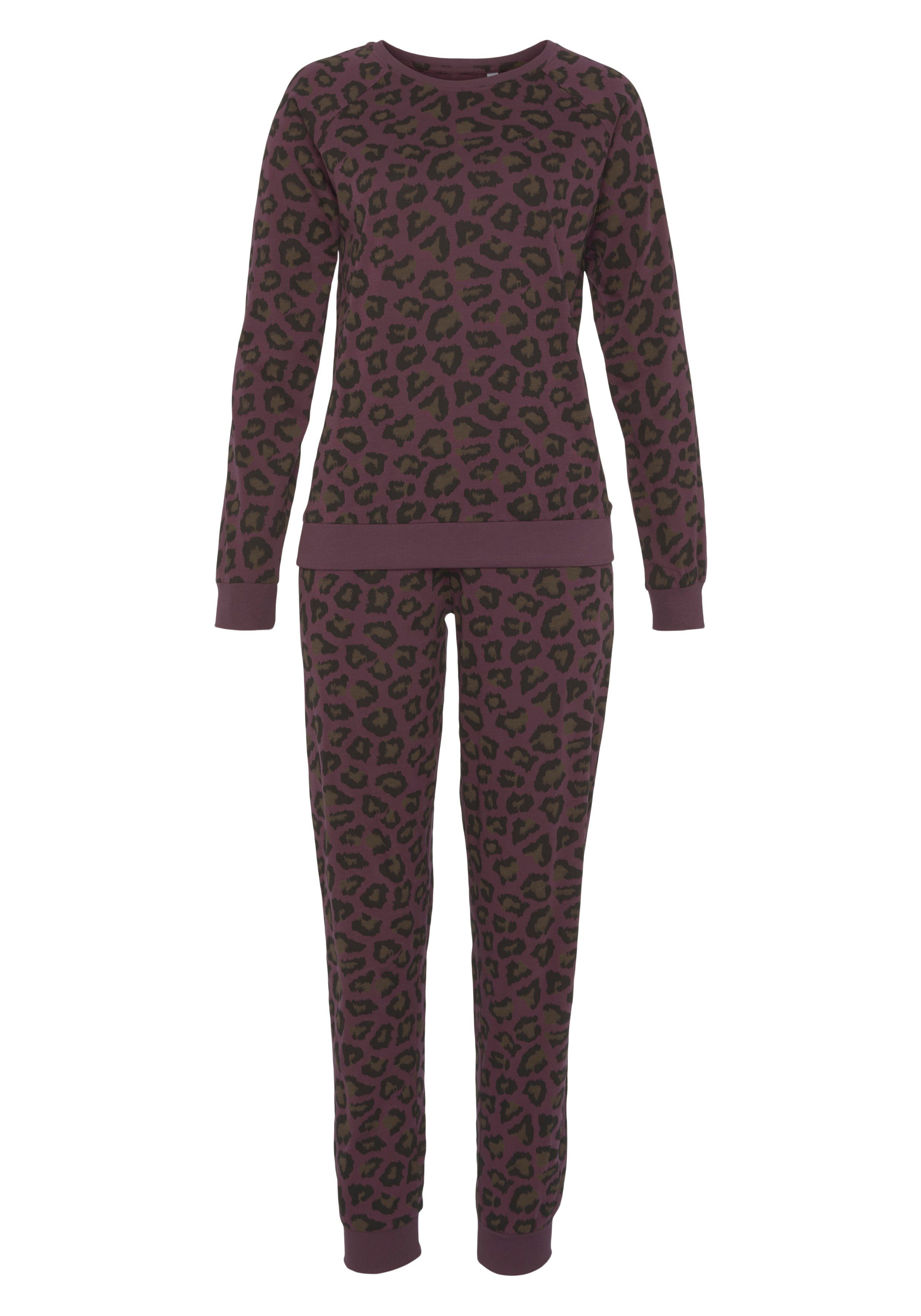Vivance Dreams Pyjama (2 tlg) mit tonalem Animalprint günstig online kaufen