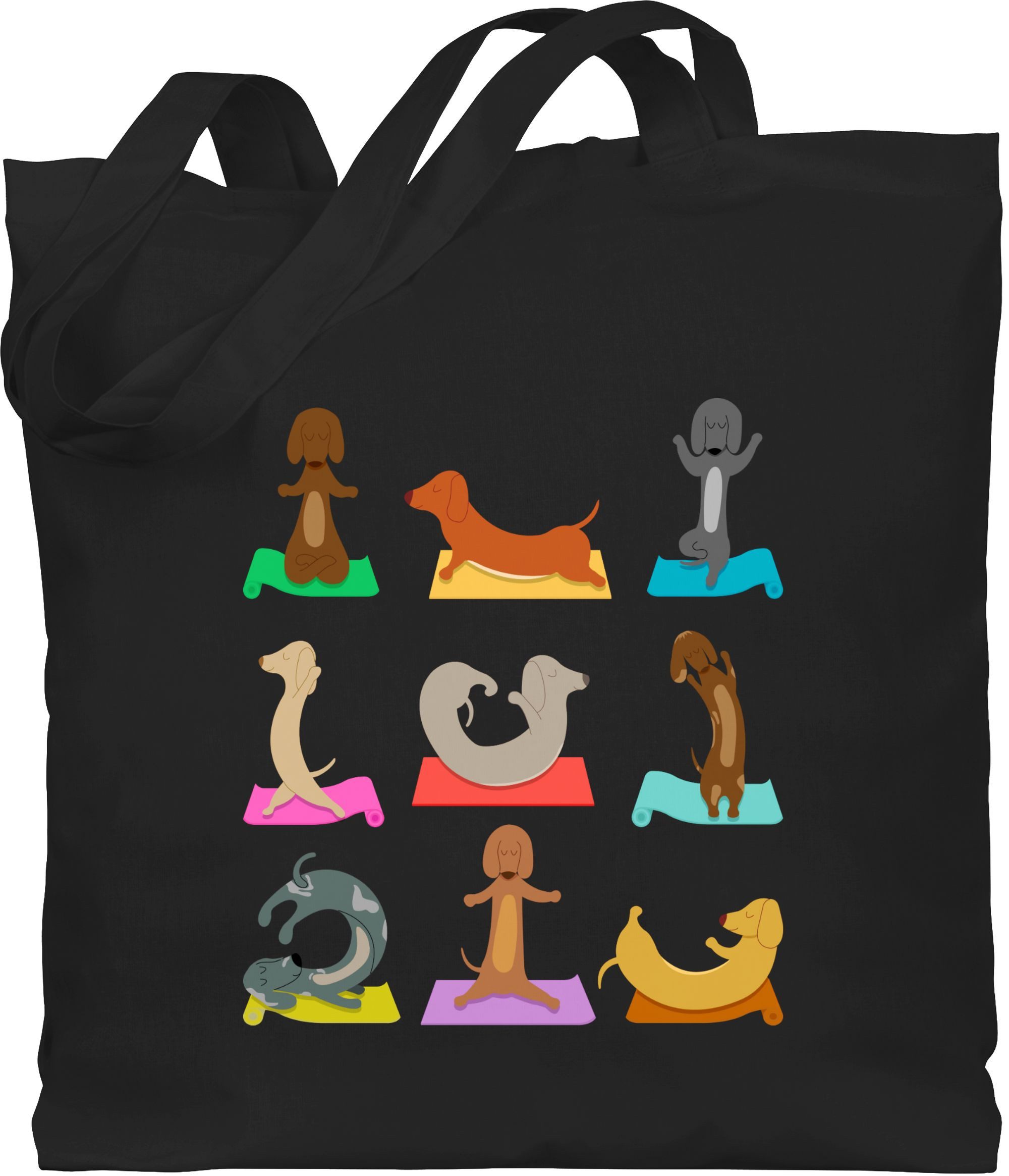 Umhängetasche Dackel Yoga Dackel Lustig