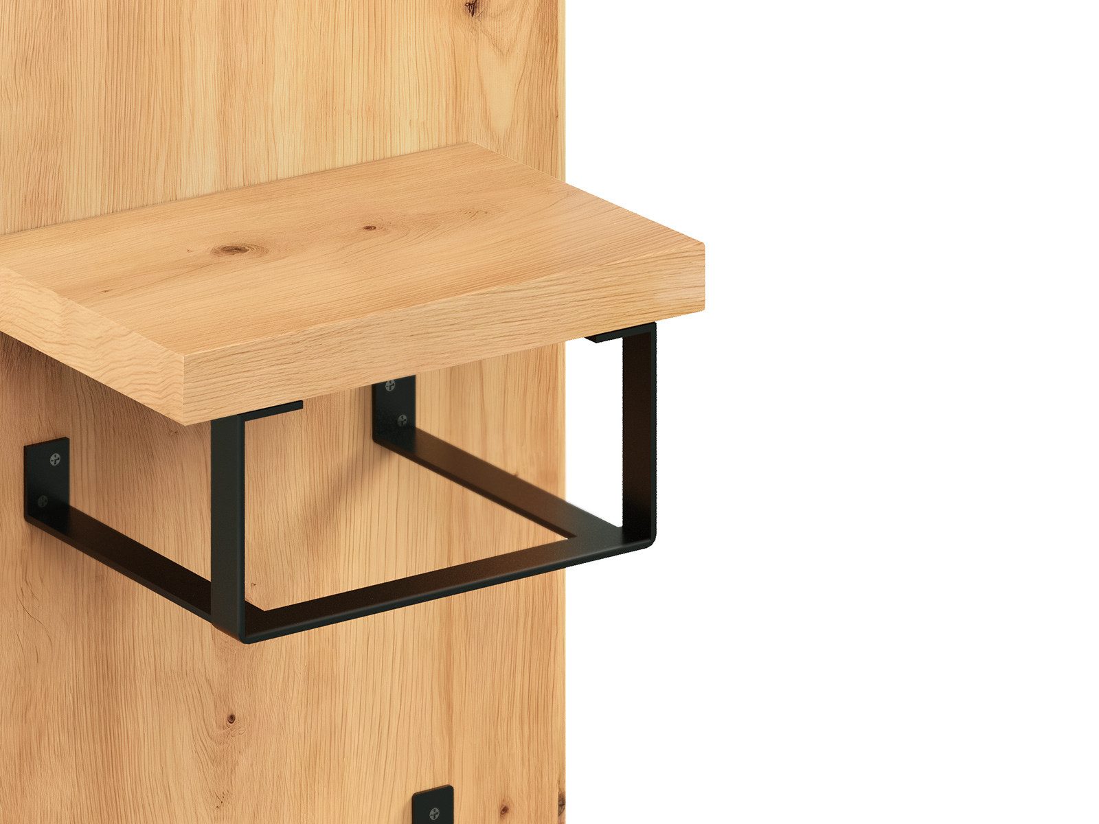 massivum Garderobe Sydney Wildeiche Wandgarderobe Kleiderhaken Flurmöbel (1 St)