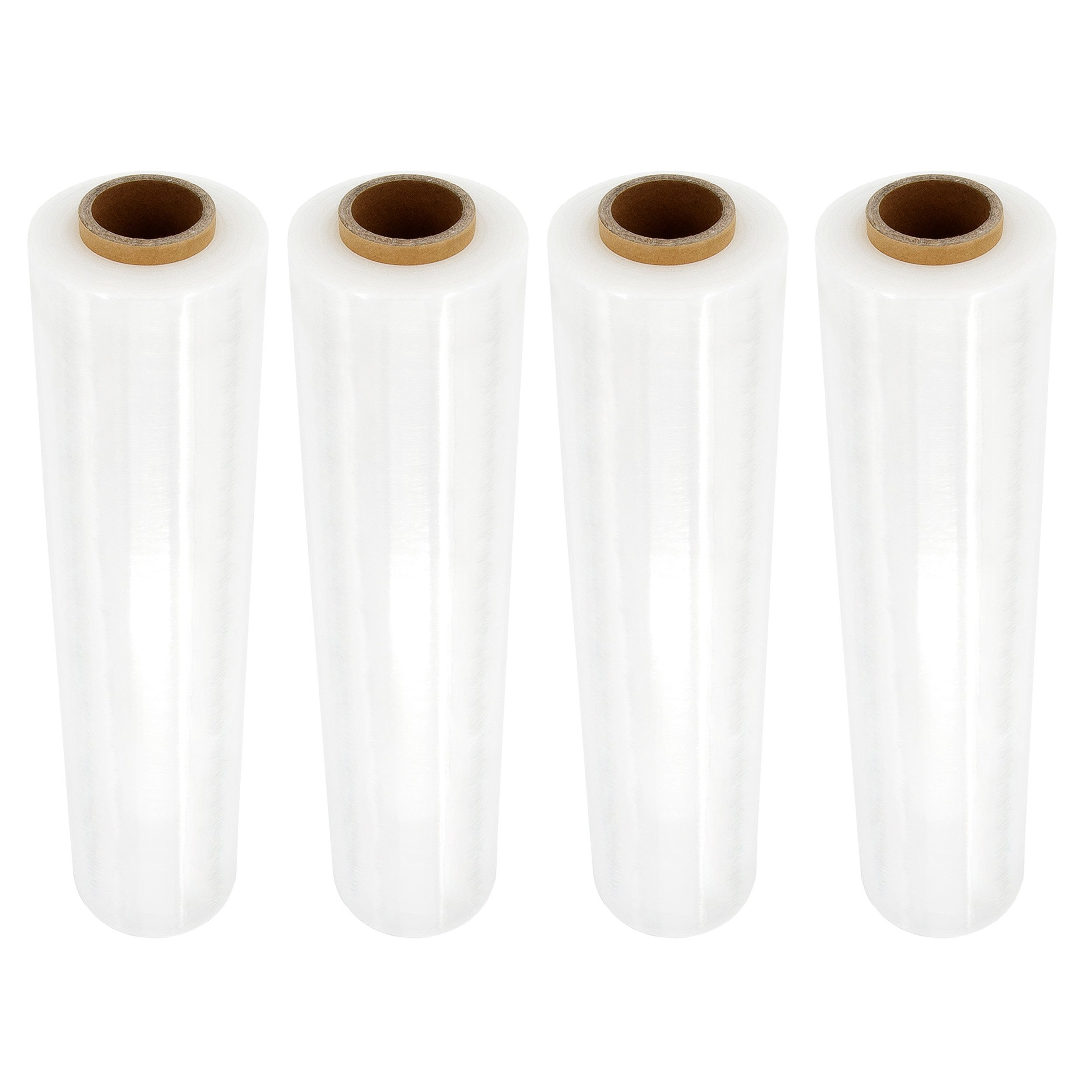 Schutzfolie Stretchfolie 4 Rollen je 300m 50cm Transparent Dehnfolie Wickelfolie