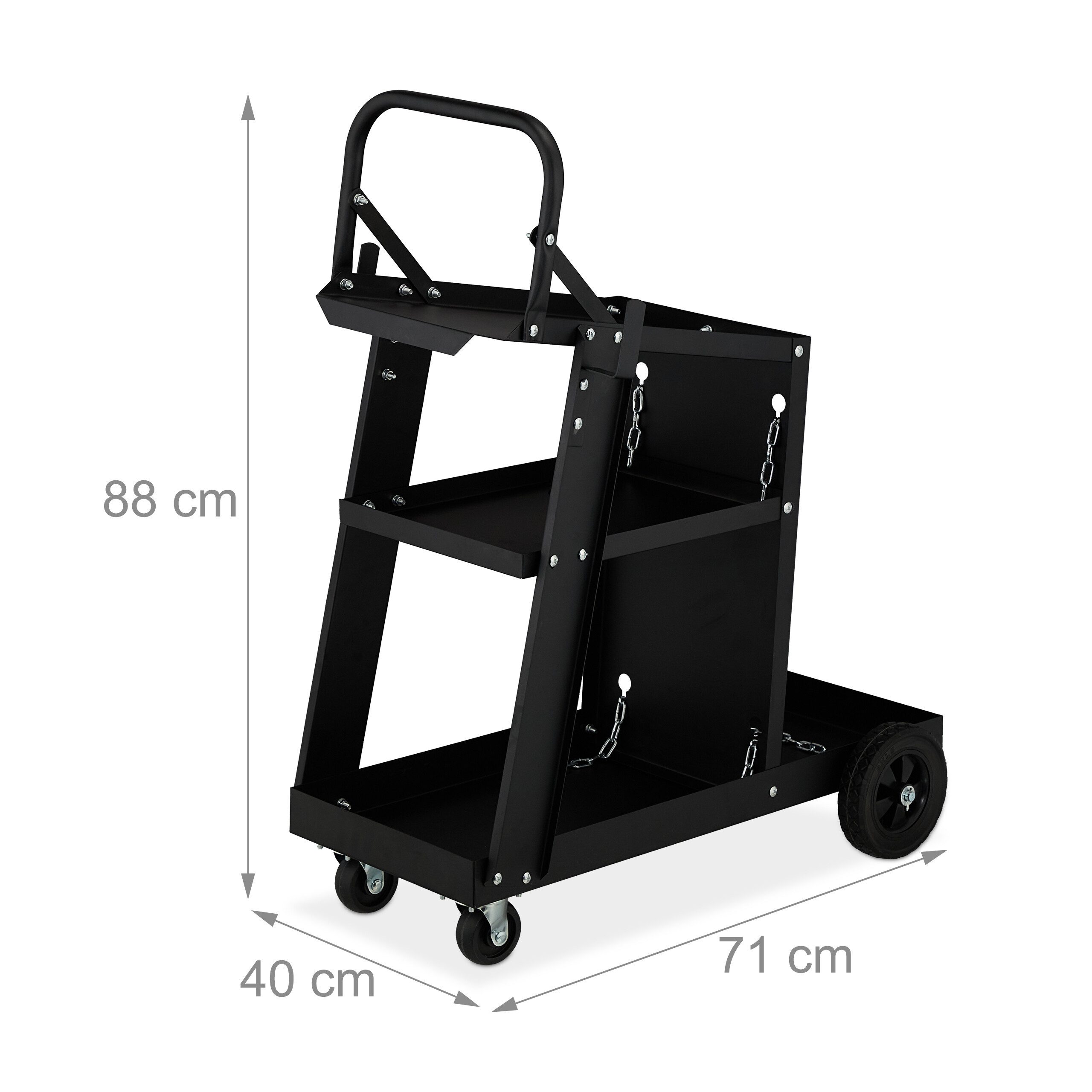 relaxdays Werkstattwagen Schweißwagen mit Griff