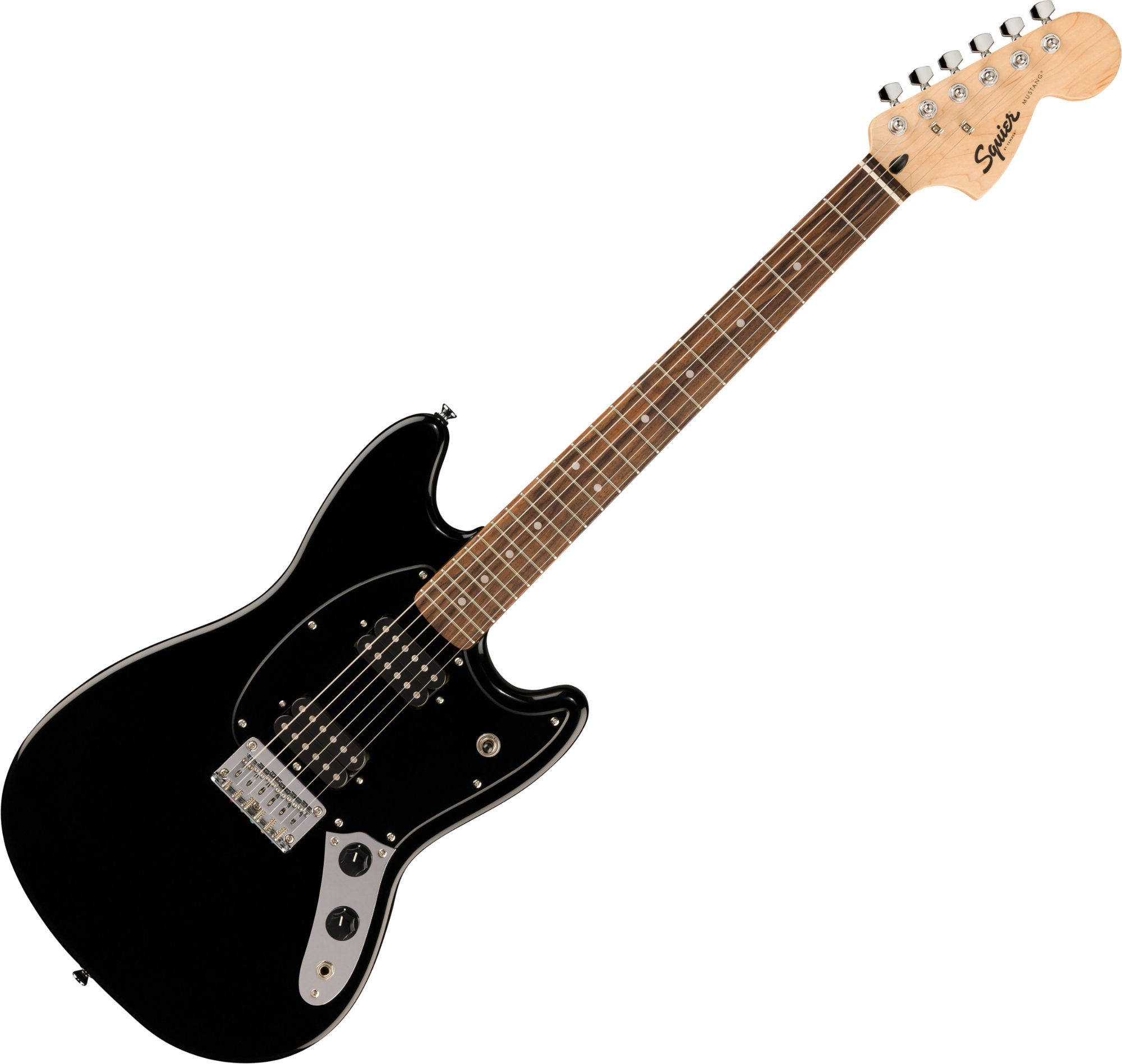 Squier E-Gitarre Sonic Mustang HH Black, Mustang, Shortscale