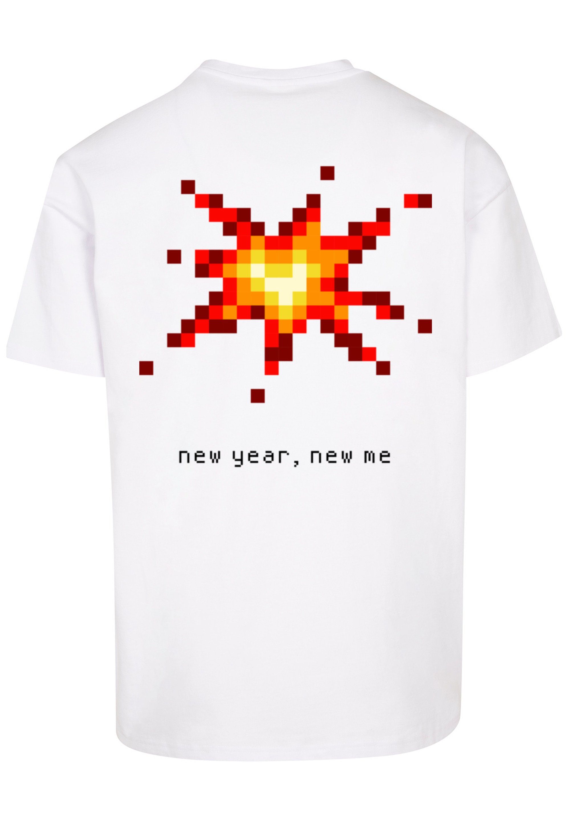 F4NT4STIC T-Shirt SIlvester Party People Print Happy weiß Only