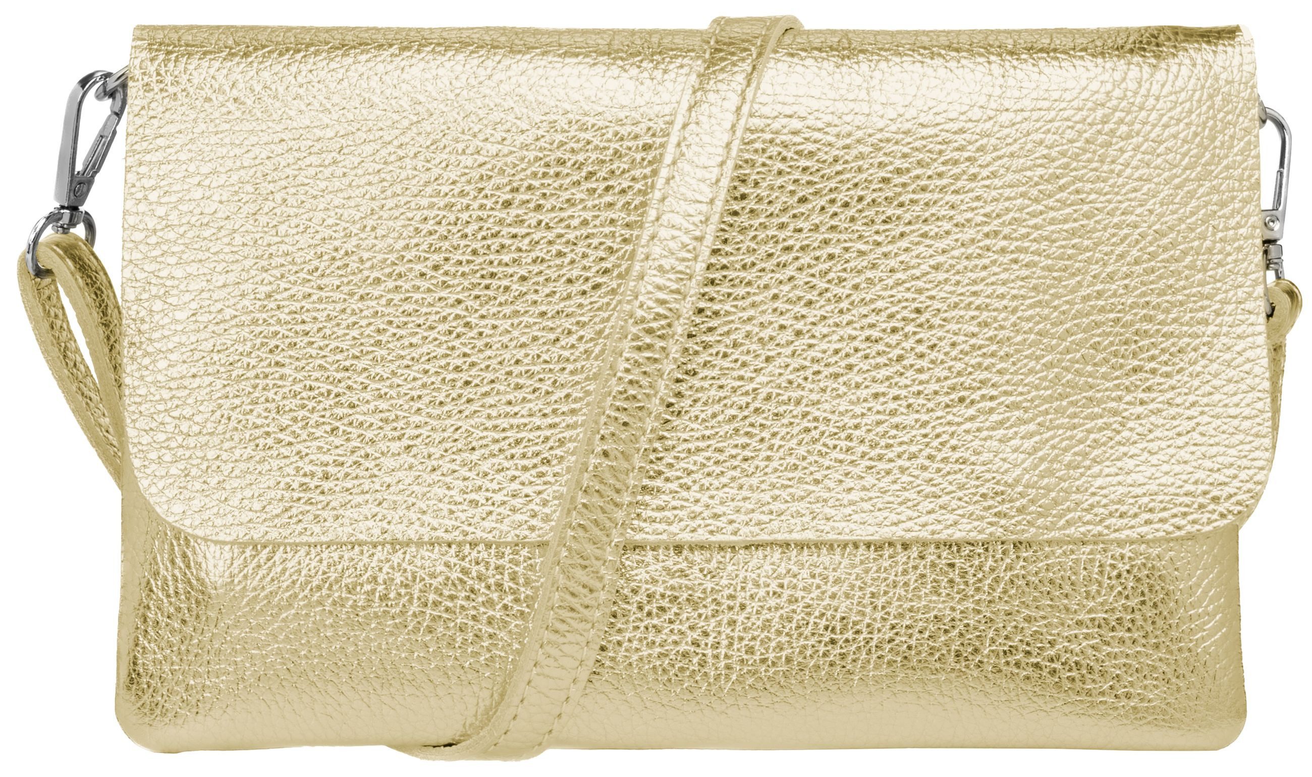 Caspar Clutch Abendtasche Damen Leder Handtasche - CLASSIC LINE - Modell No.835, leicht, elegant & unempfindlich - 100% Echtleder - Handmade in Italy