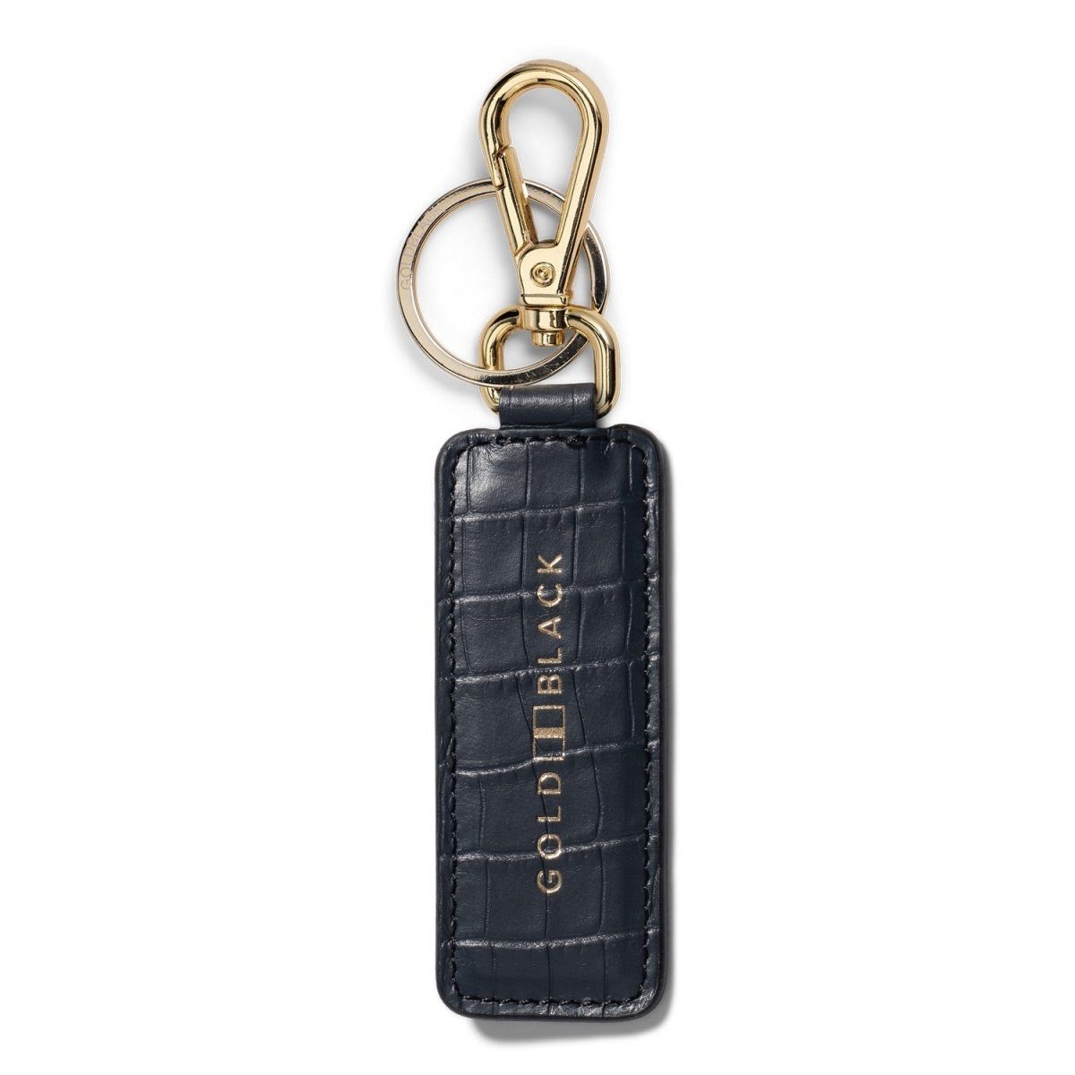 Schlüsselanhänger GOLDBLACK Schlüsselanhänger CrocPrestige aus echtem Leder in navy blau