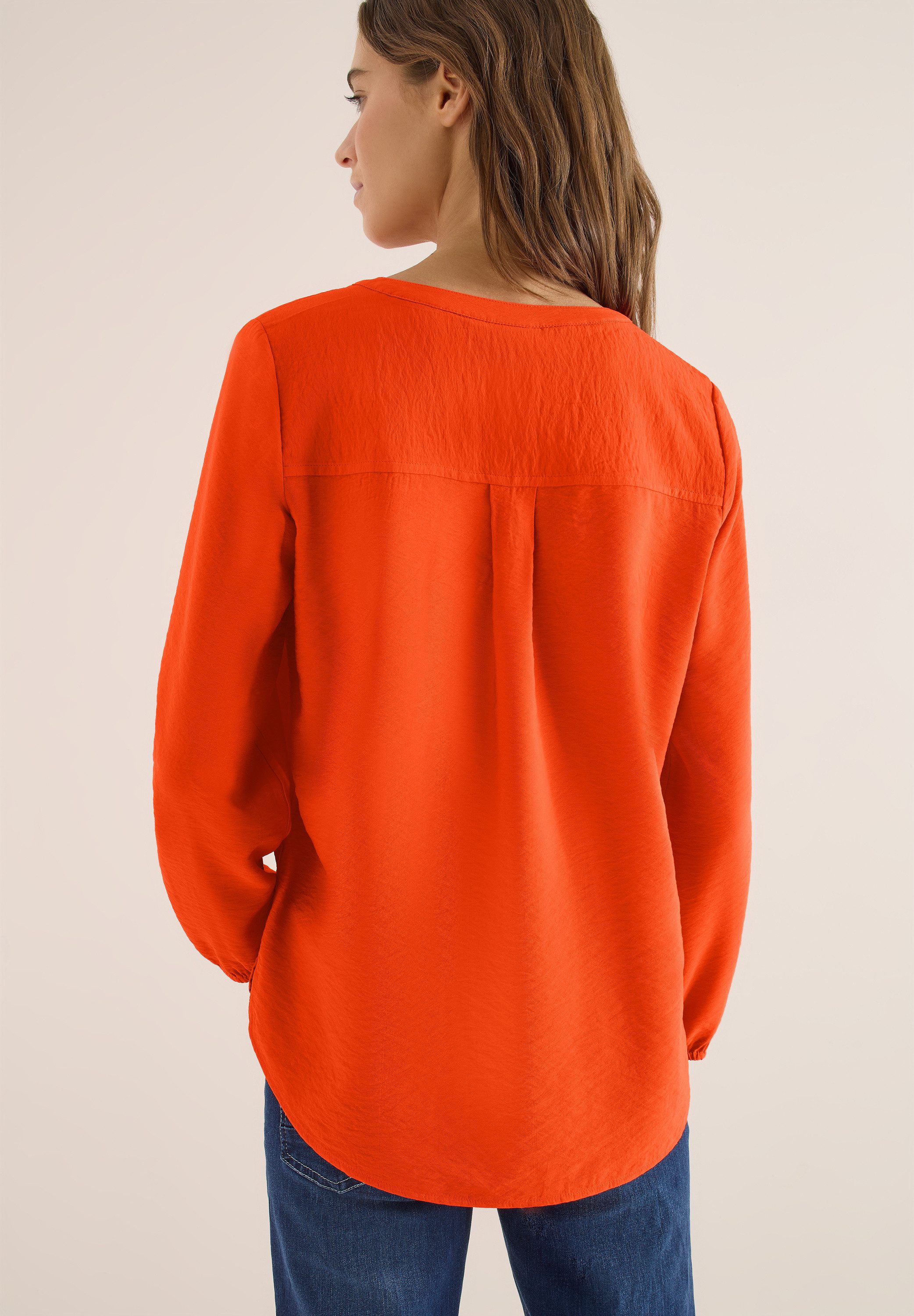 CECIL Langarmbluse Splitneck und aus Viskose günstig online kaufen