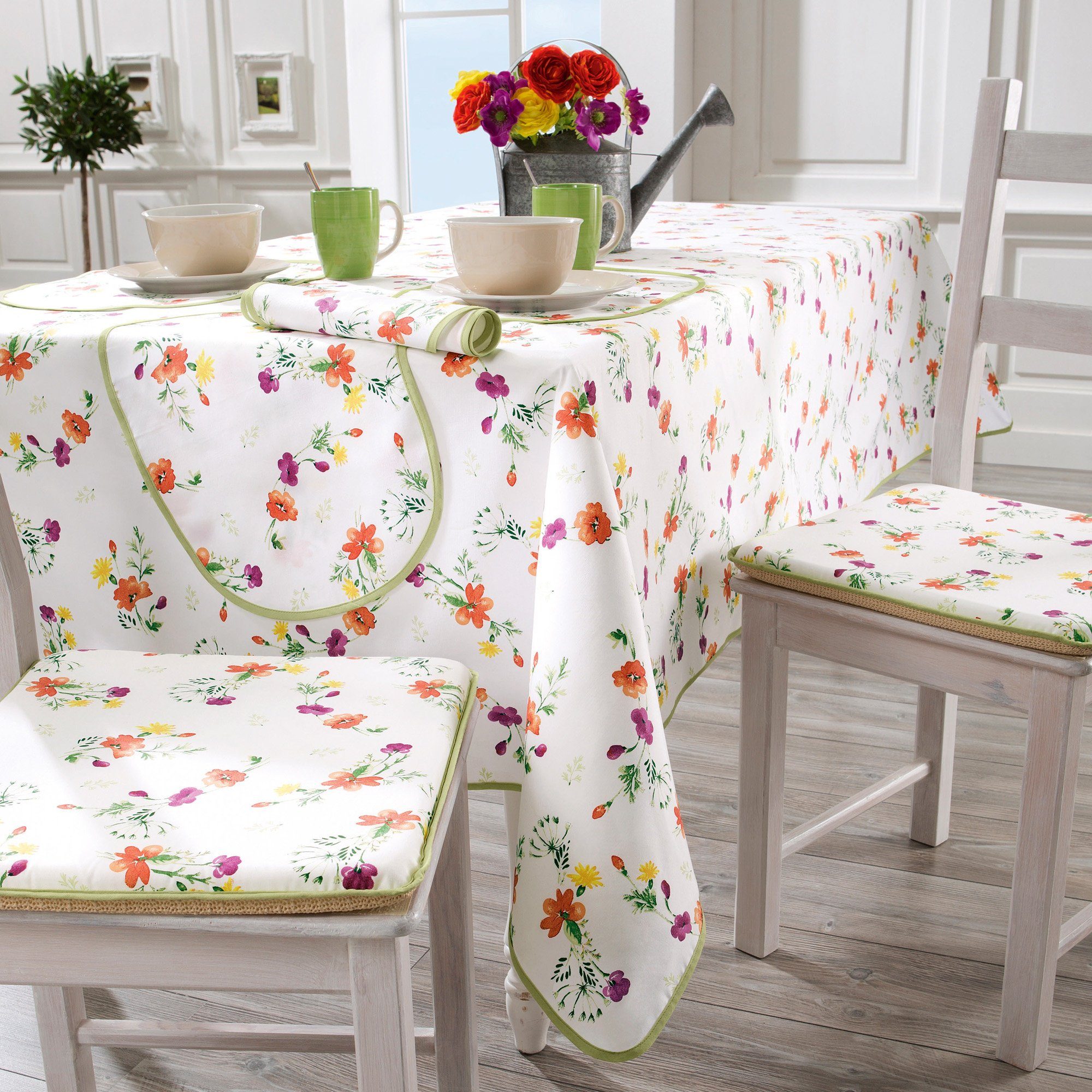 Erwin Müller Tischdecke Tischdecke, abwaschbar Blumen/Motiv
