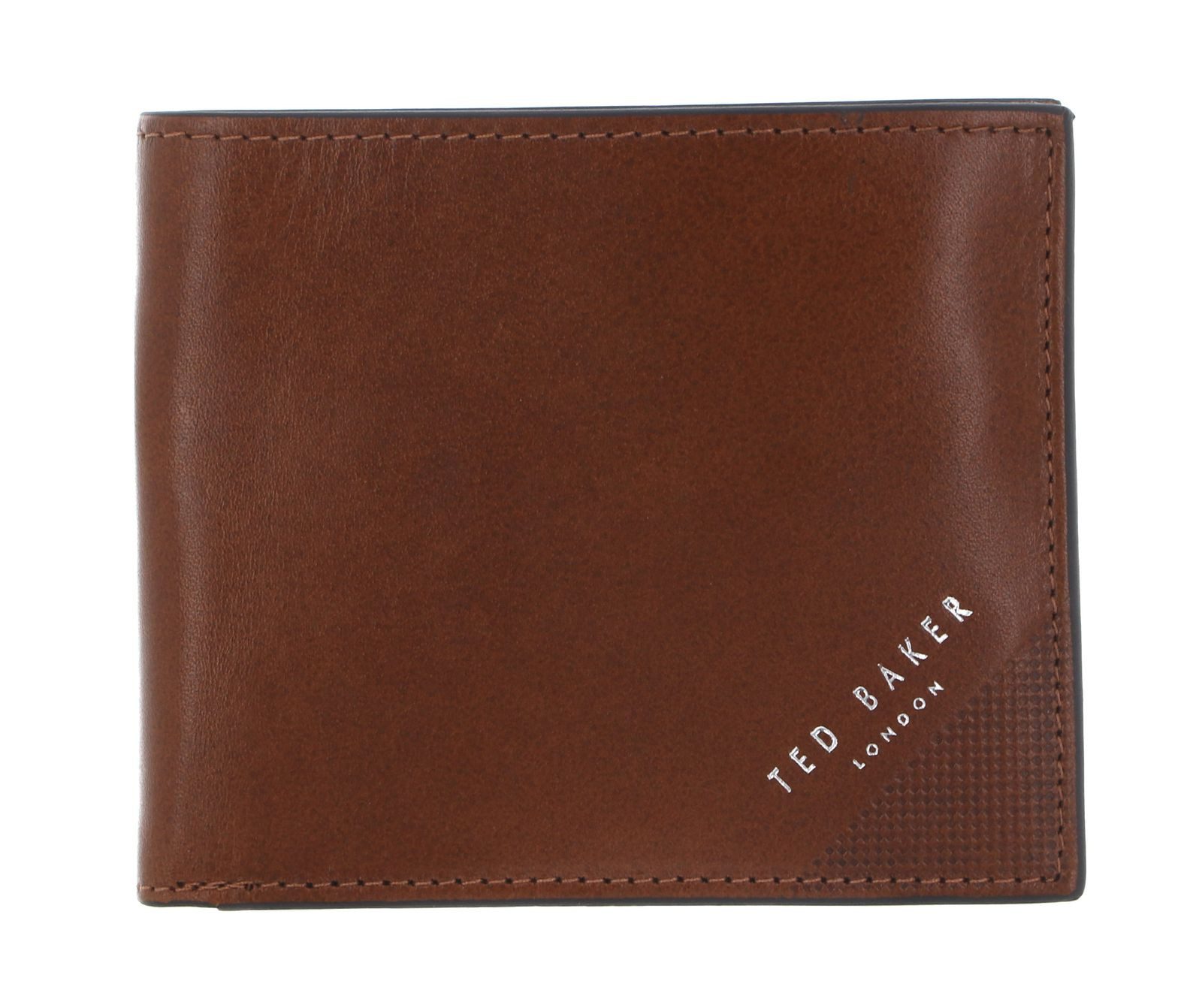 Ted Baker Geldbörse Embossed Corner Leather Bifold Coin Wallet, aus echtem Leder mit RFID-Blocker Schutz