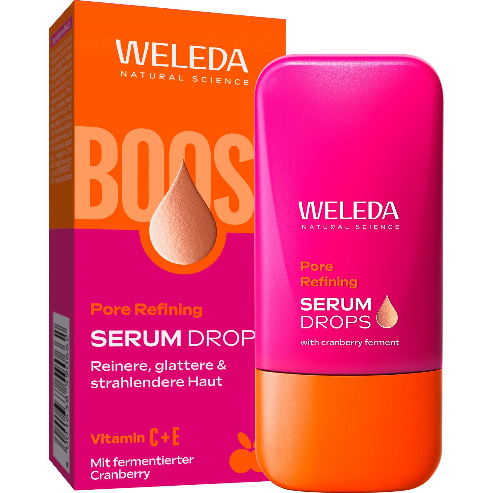 WELEDA Gesichtsserum Pore Refining Serum Drops, verfeinerte Poren und einen strahlend ebenmäßigen, natürlichen Teint