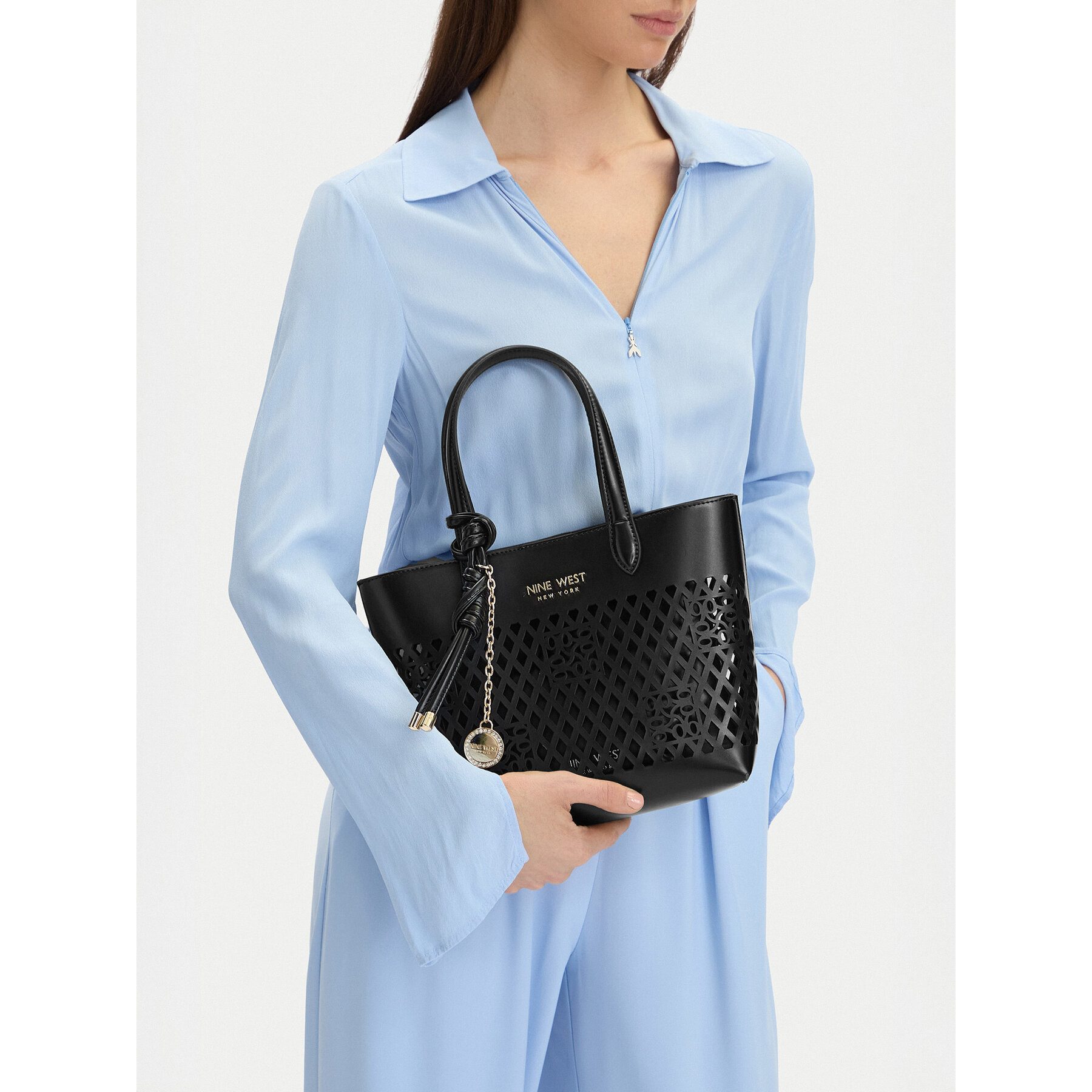 Nine West Handtasche Schwarze Damenhandtasche von Nine West