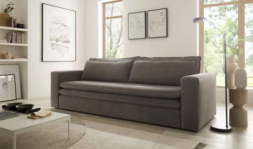 Furn.Design Schlafsofa Pesaro, Sofa 3-Sitzer Cordbezug, 4 Farben, ausklappbar