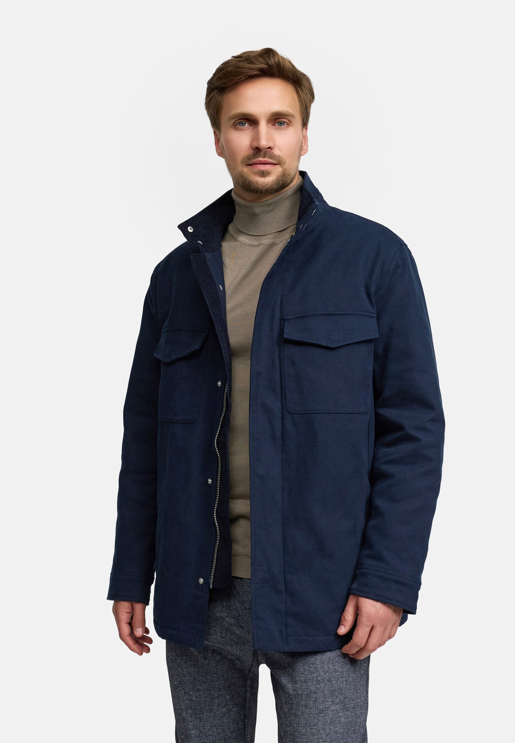 Jeff Sommerjacke JFAntoine twill coat aus strapazierfähigem Baumwoll-Twill mit Stehkragen