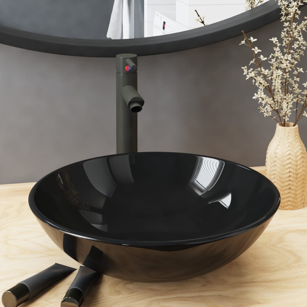 vidaXL Waschbecken Badezimmer Waschbecken mit Wasserhahn günstig online kaufen