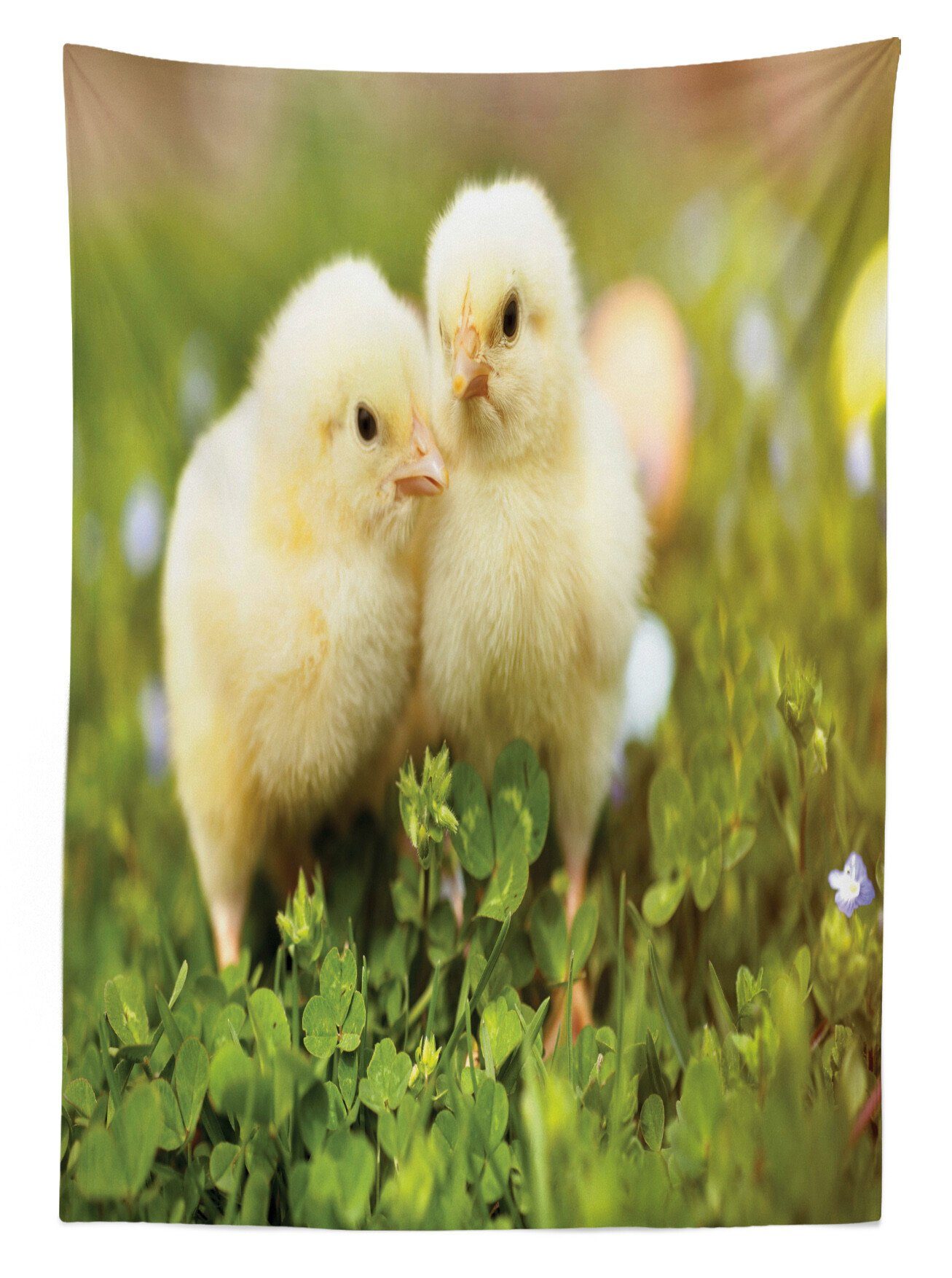 Klare Für Abakuhaus Waschbar Chicks Tischdecke Bereich Außen Farben, geeignet Foto Farbfest den Baby-Hühner
