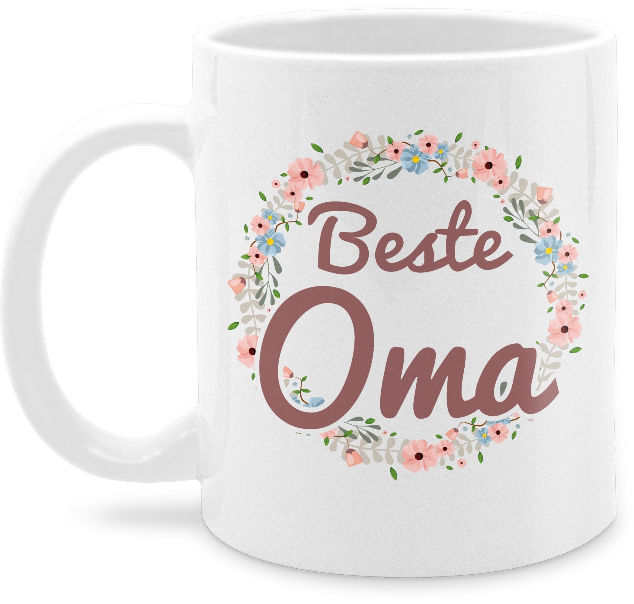 Shirtracer Tasse Beste Oma Tasse, Keramik, Oma Großmutter 3 Weiß | Teetassen