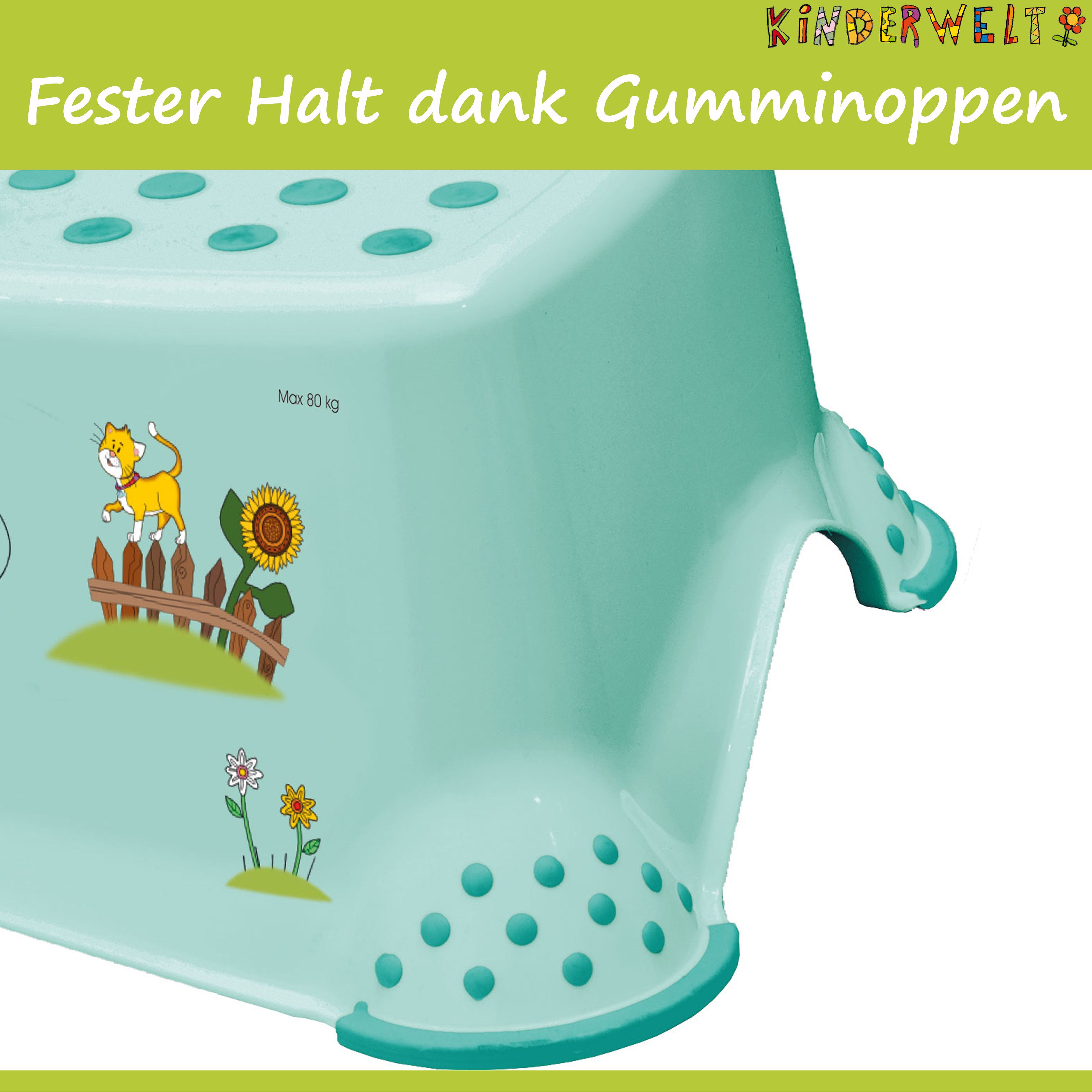 KiNDERWELT Tritthocker 2er-Set Funny Farm aquamarin WC Aufsatz + Hocker (2er Set, Premium Set)
