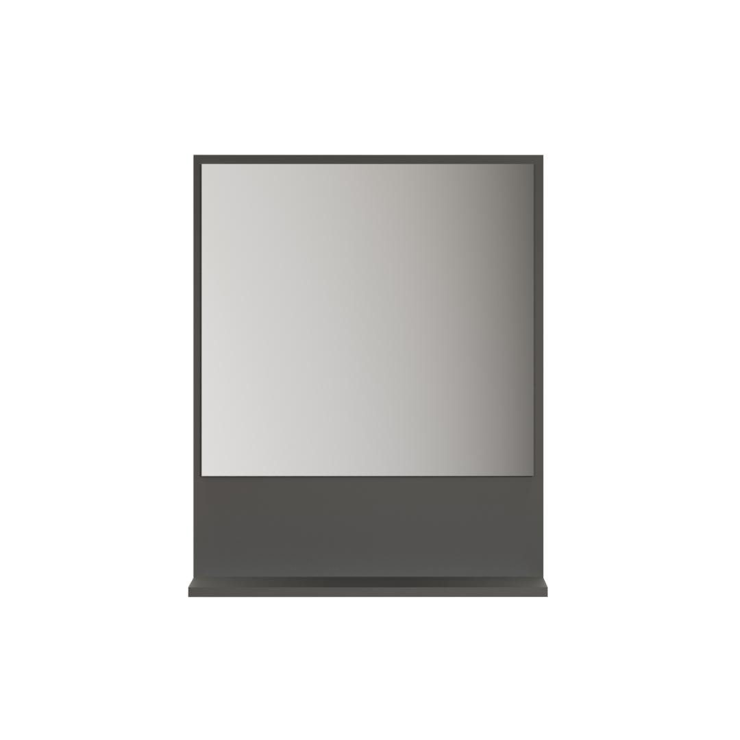 trendteam Badezimmerspiegelschrank PureBliss Bad Spiegel mit 1 Regal antrazit.