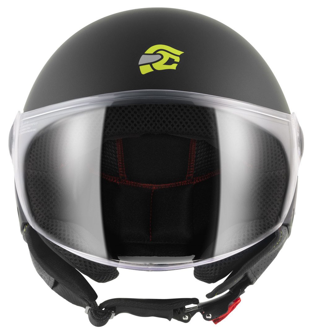 FC-Moto Motorradhelm Square-RS Jethelm, Ratschenverschluss, ECE 22.06