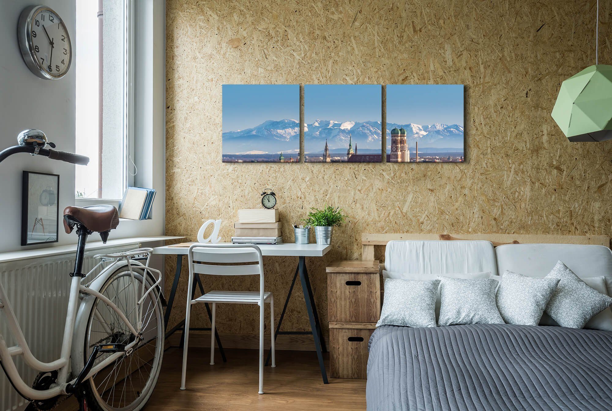 Sinus Art Leinwandbild Panorama von München günstig online kaufen