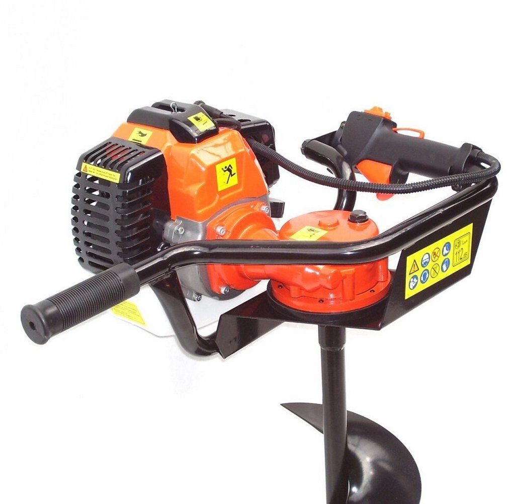 Apex Erdbohrer Benzin Erdbohrer 3PS Erdbohrgerät 55445 + 3 Erdlochbohrer