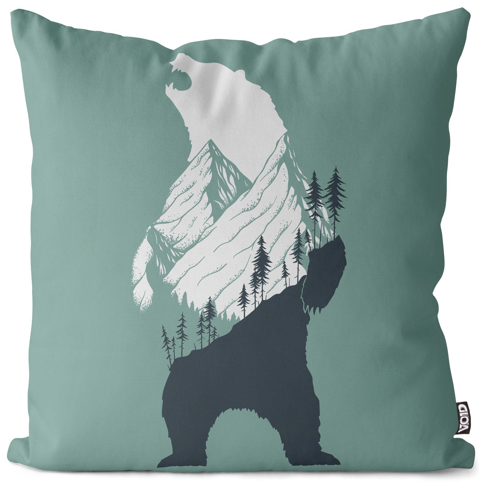 VOID Kissenbezug, (1 Stück), Weihnachtsdeko Alpen Bär Österreich Bild Tier günstig online kaufen