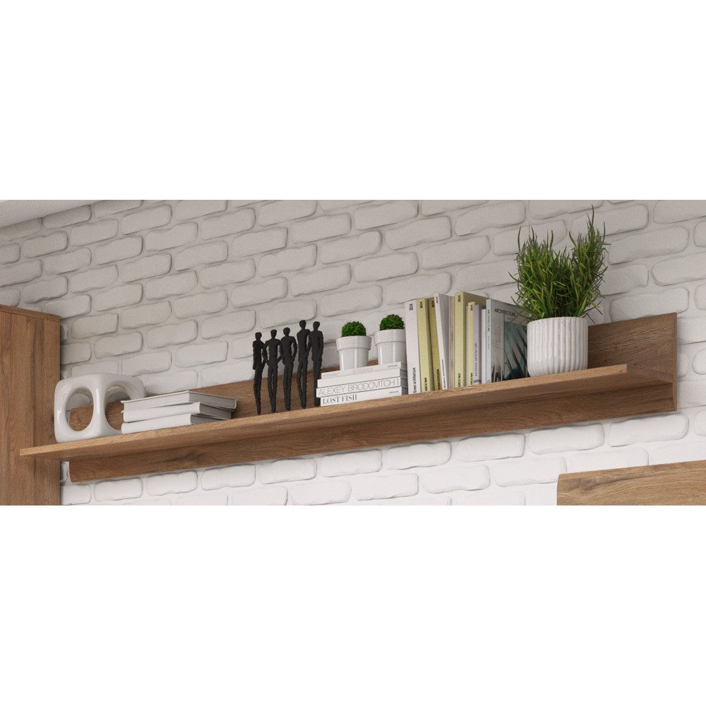 Lomadox Wandregal TURDA-83, Regal Wandboard in Eiche modern 160x22x23 cm günstig online kaufen