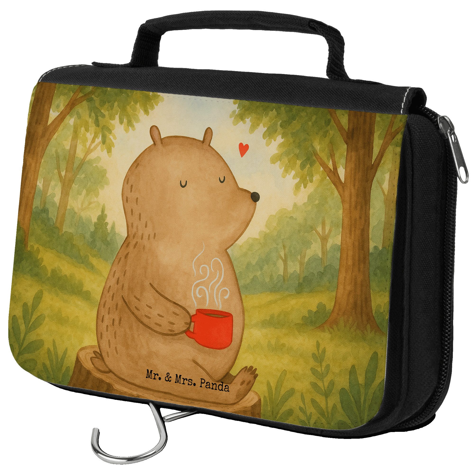 Kulturbeutel Bär Kaffee Design, beauty case, Weiß, Necessaire, Kulturbeutel, Guten