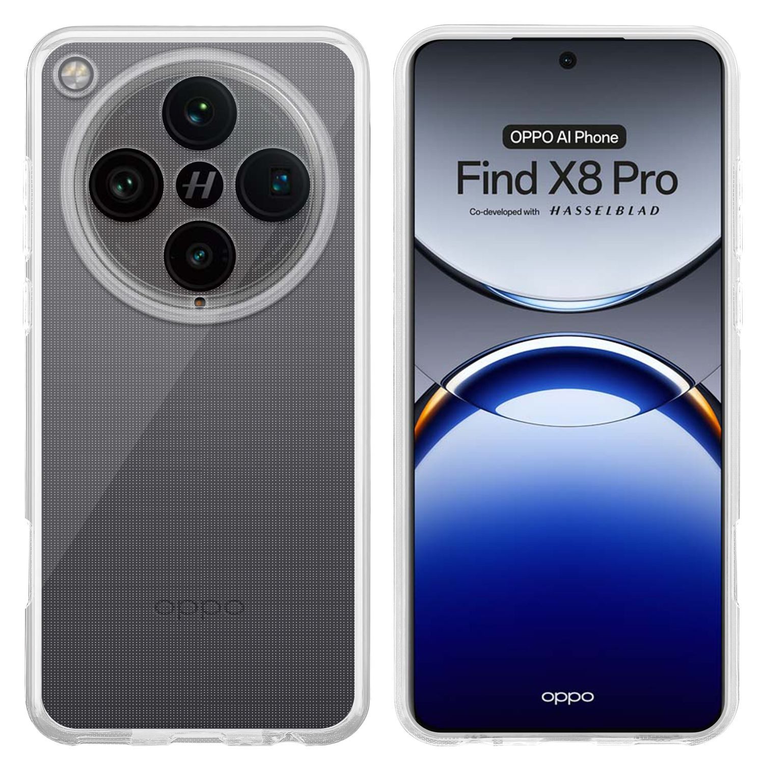 Cadorabo Handyhülle für OPPO Find X8 Pro 5G Hülle OPPO Find X8 Pro 5G, Hülle TPU Silikon Handy Schutzhülle Slim Transparent Case Cover