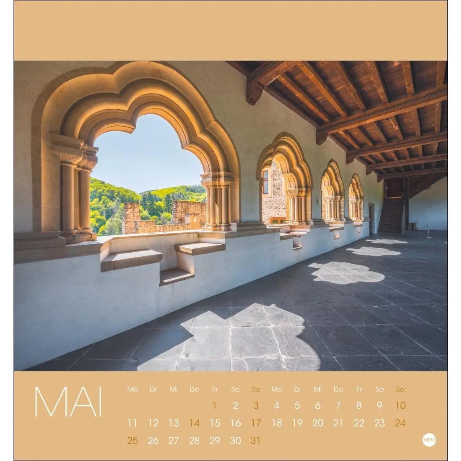 HEYE Tischkalender Luxemburg Postkartenkalender 2026