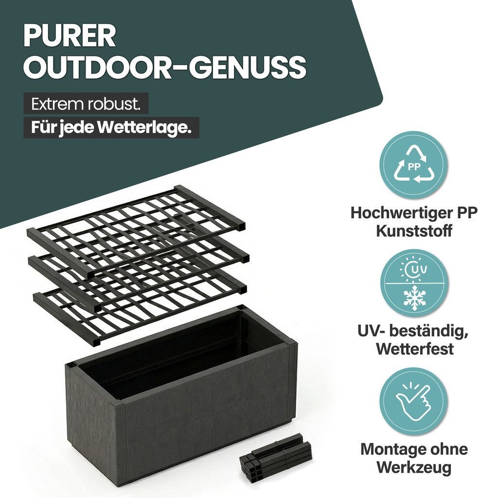 KreLeo Spalier 2 x 'Ethica' Struktur Optik (breite Version) in verschiedenen Farben – Bild 4 von 5