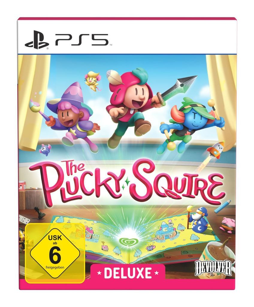 The Plucky Squire - Der kühne Knappe - Devolver Deluxe Edition PlayStation 5, Sammlerbox inkl. 108-seitigen Softcover-Artbook & Soundtrack CD