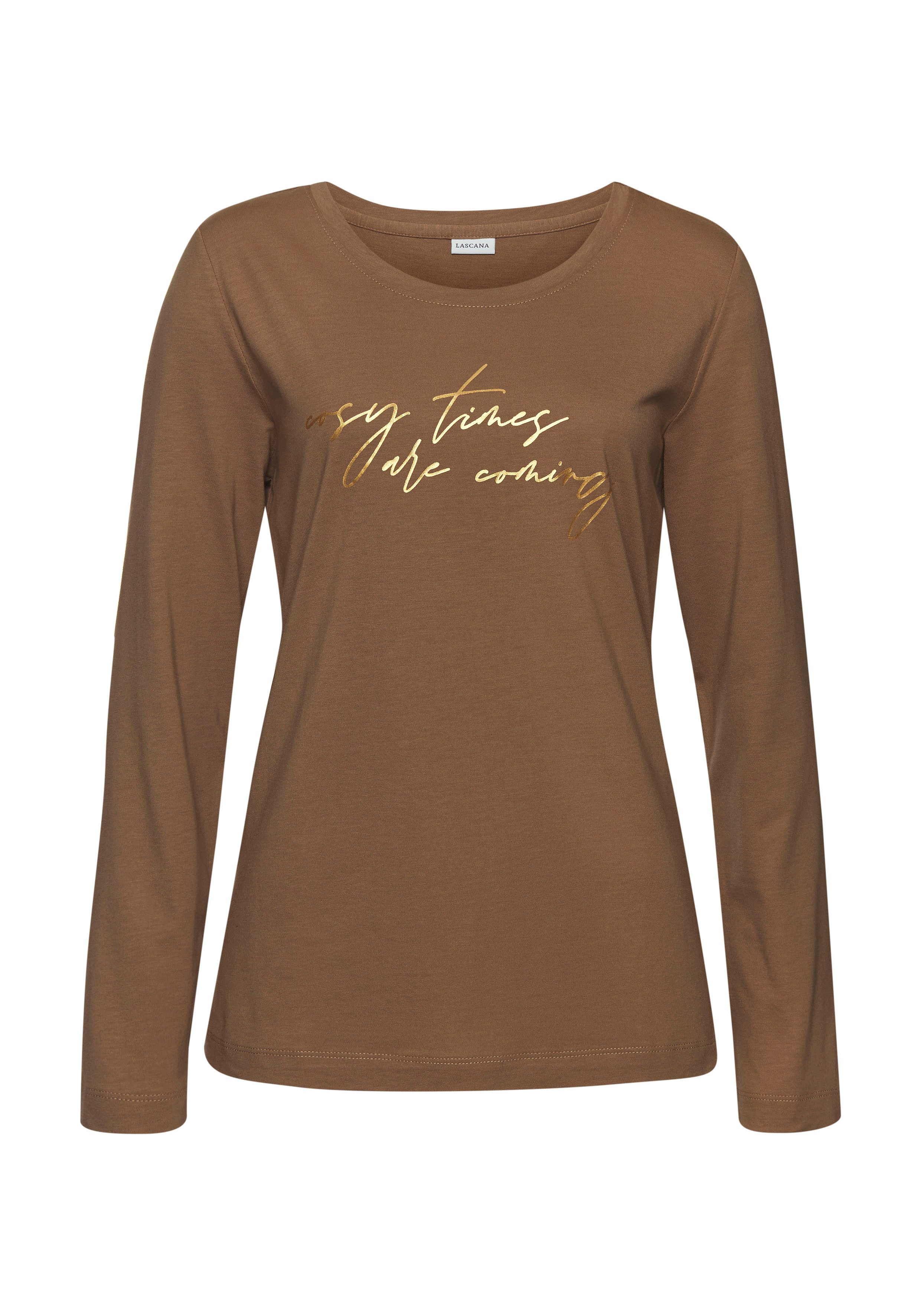 LASCANA Pyjamaoberteil mit Folienprint. € 24,99