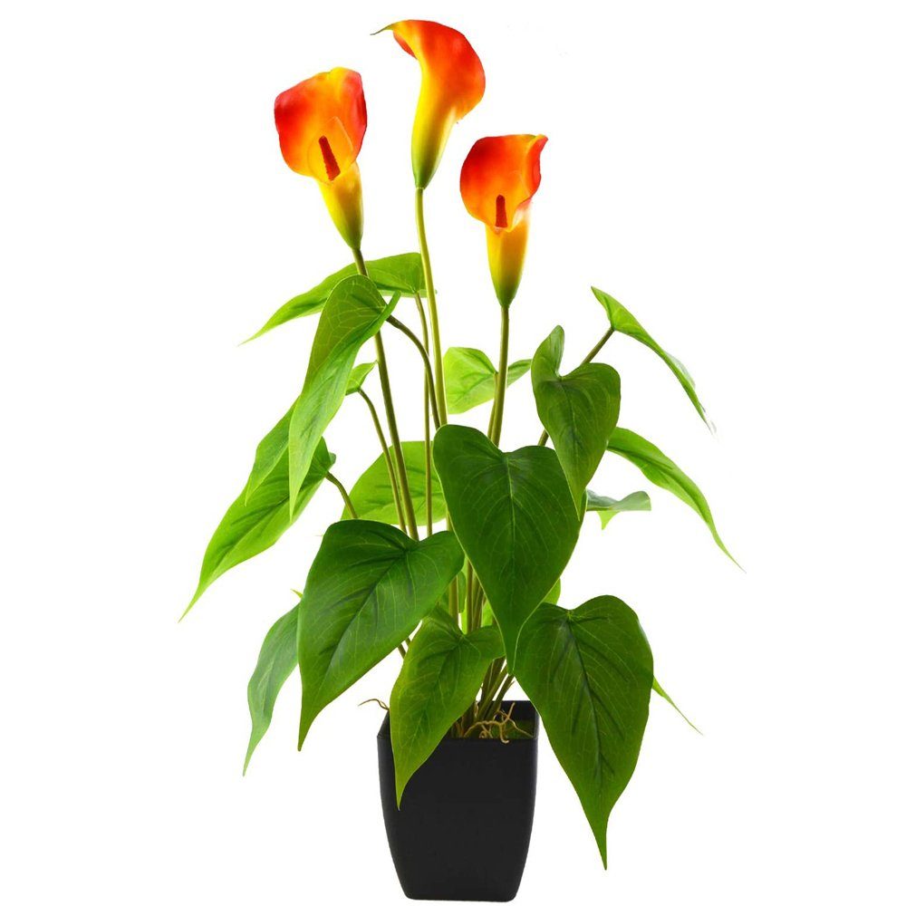 Kunstblume Künstliche Pflanzen Calla-Lilie Kunstblumen Plastikblumen,  Houhence, Höhe 40 cm