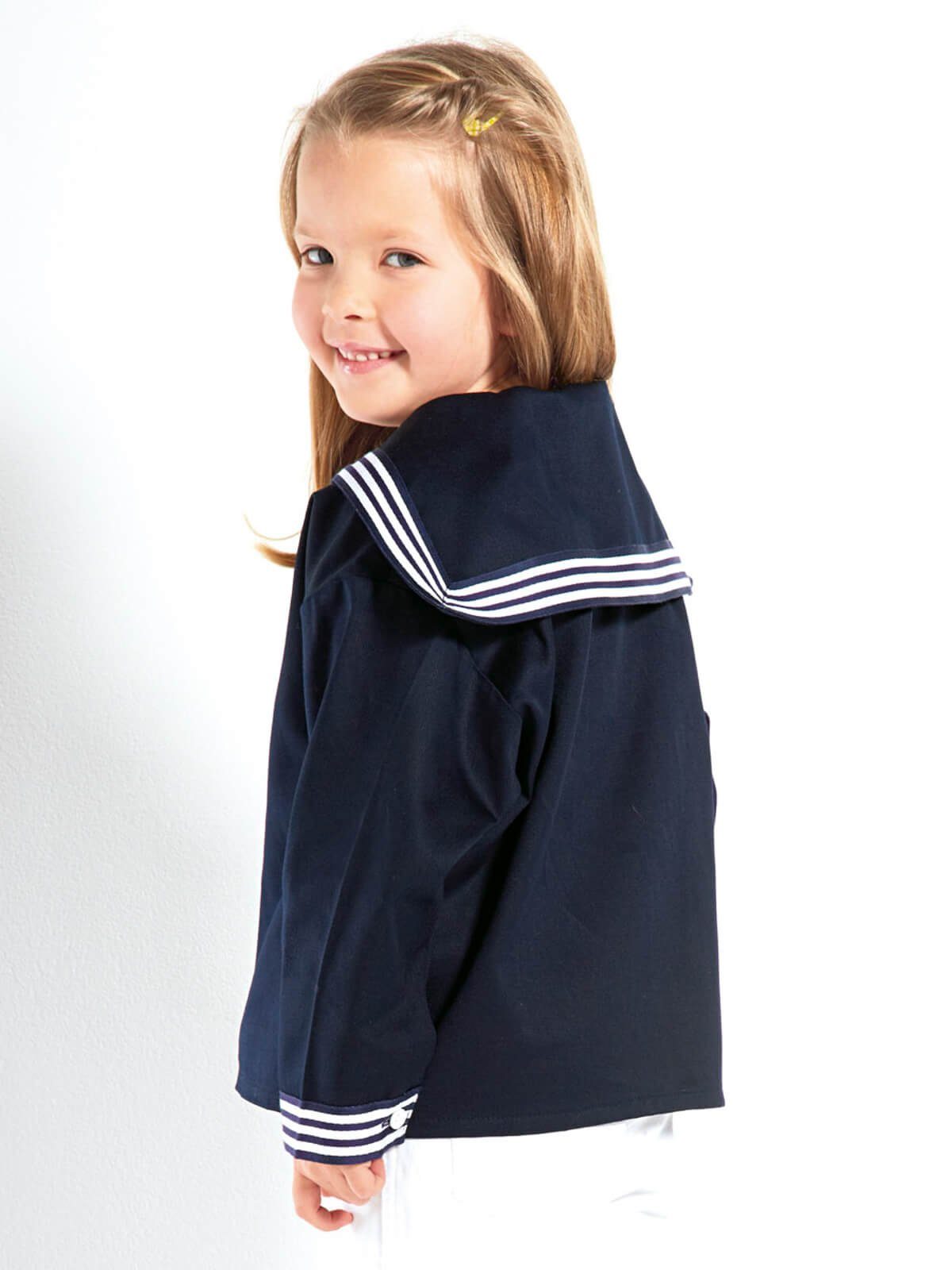modAS Langarmhemd 1120 Kinder Unisex Matrosenhemd Klassisch - Maritimes Langarm-Hemd
