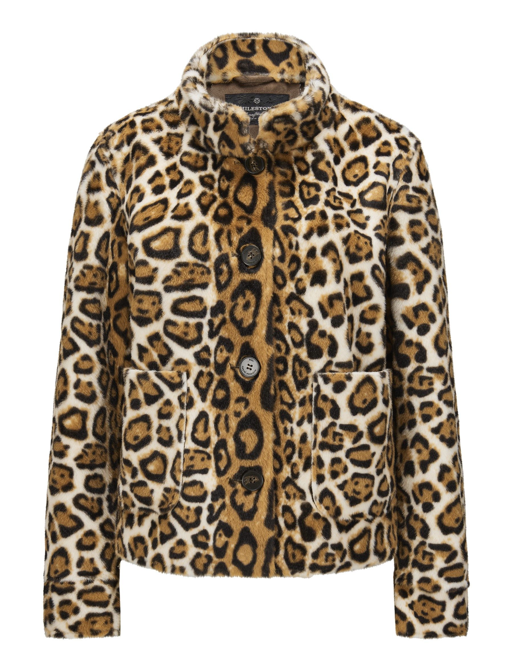 Milestone Fellimitatjacke MSHarmless leo Kurzhaar-Kunstpelz Jäckchen mit Le günstig online kaufen