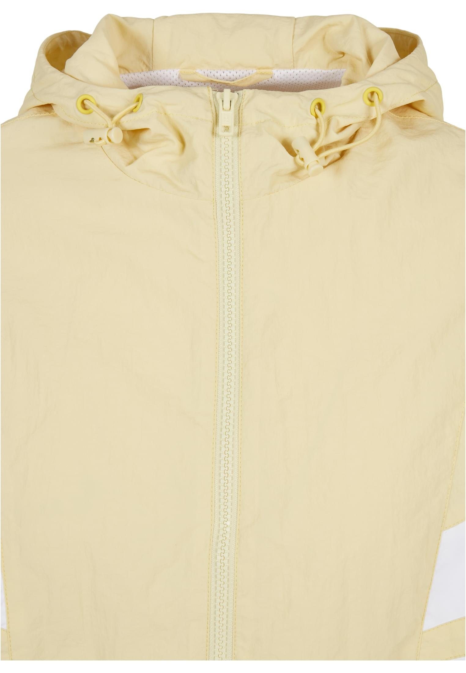 URBAN softyellow/white CLASSICS Jacket Crinkle (1-St) Ladies Damen Batwing Outdoorjacke