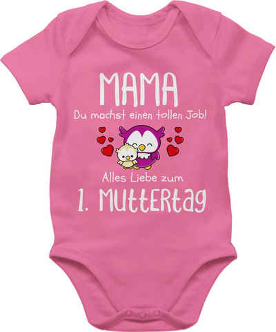 Shirtracer Shirtbody 1. Muttertag I Mama du machst einen tollen Job (1-tlg) Muttertagsgeschenk