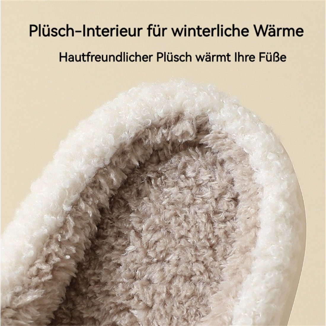DÖRÖY Frauen Bär warm Hausschuhe, Plüsch Hausschuhe Plüsch rutschfeste Winter Schuhe Weiß Baumwolle