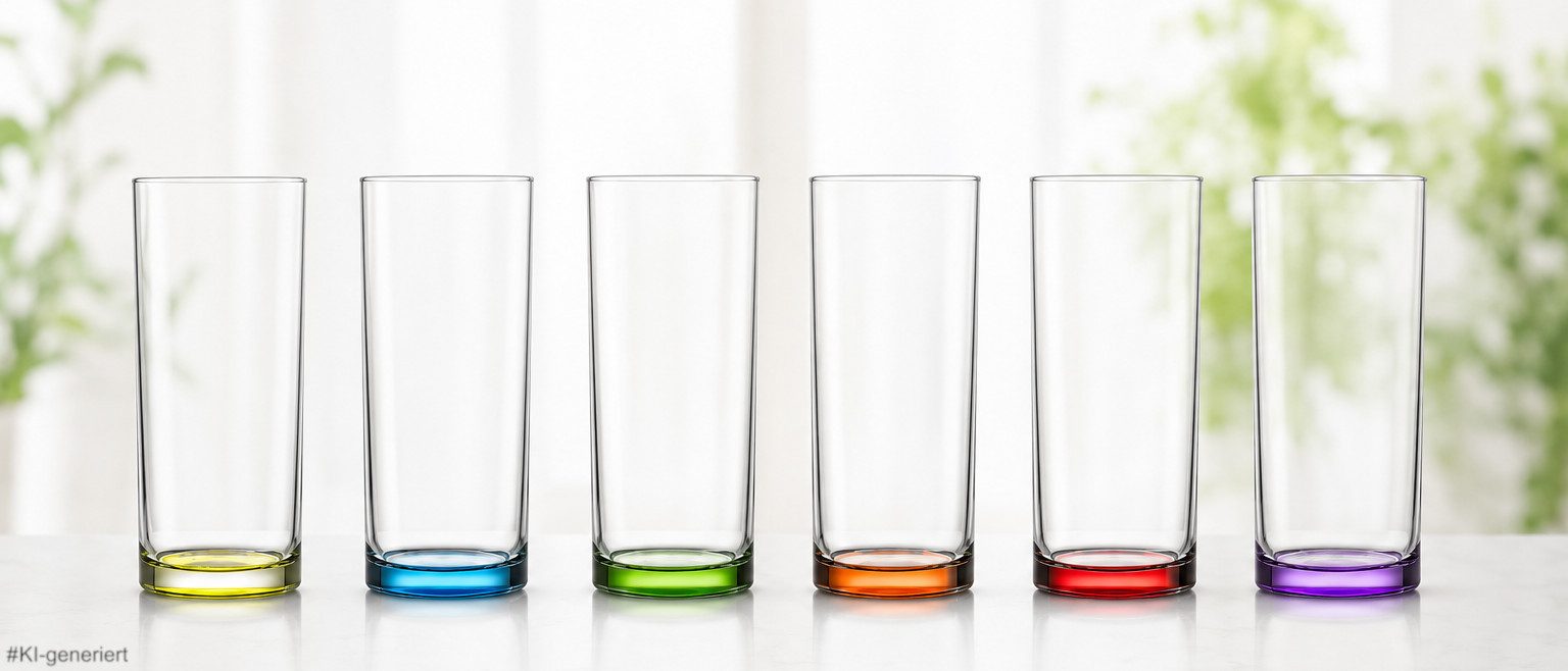 LAV Gläser-Set Longdrink 6 Stück farblich sortiert