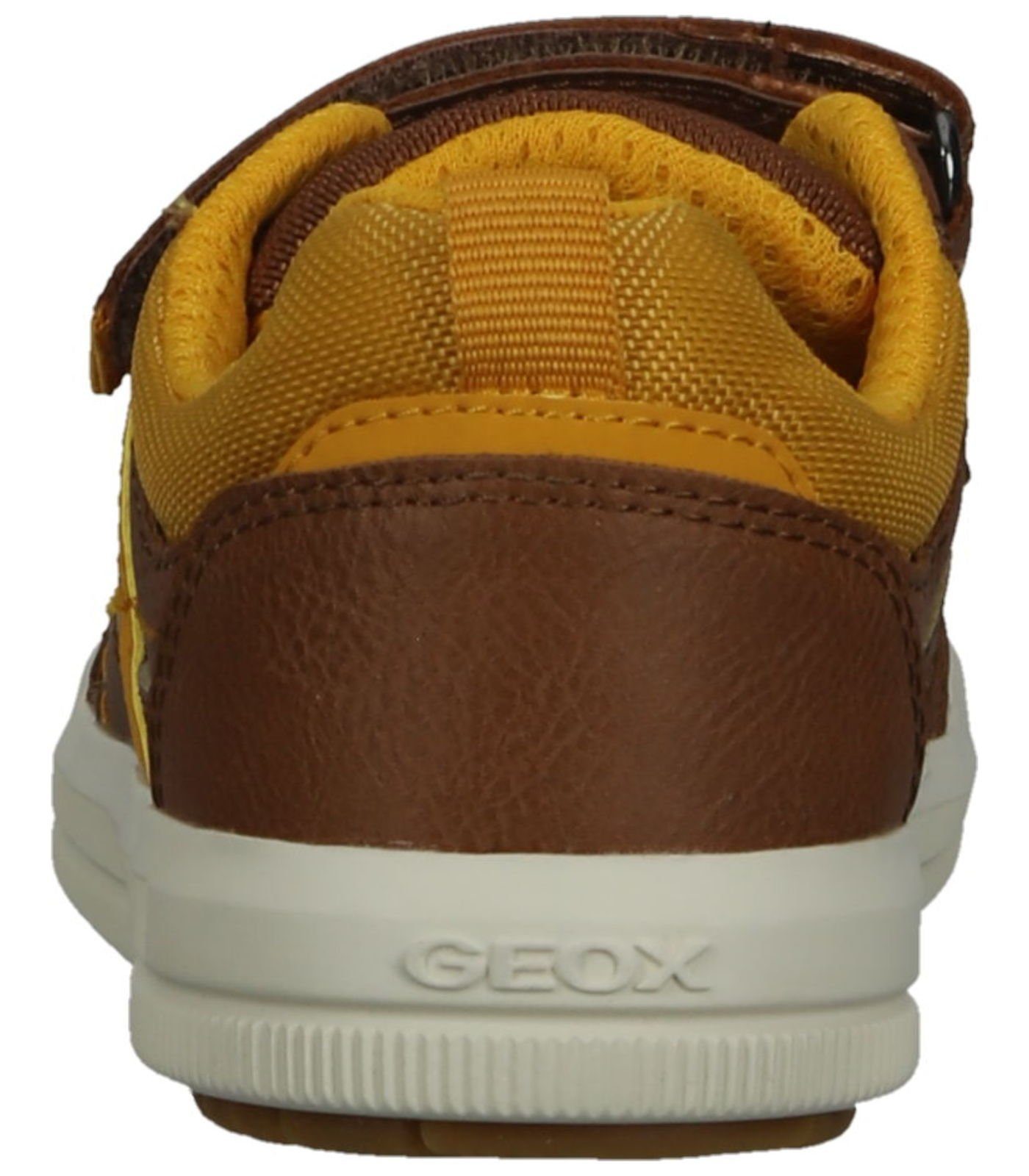 Cognac Lederimitat/Nylon Sneaker Sneaker Geox